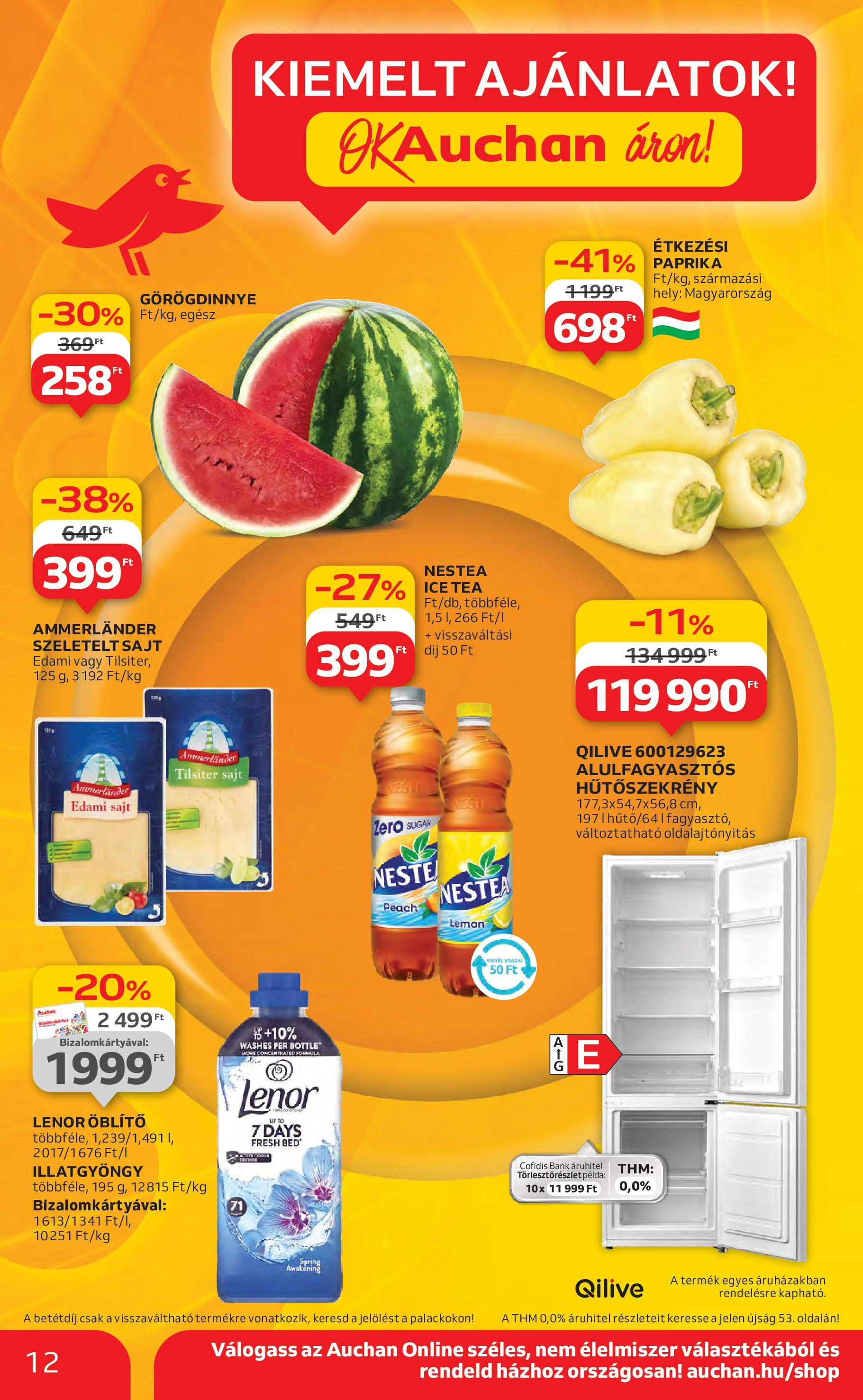 Akciós újság új Auchan - 2025.06.26. -tól/töl ⏳ | Oldal: 12 | Termékek: Edami sajt, Alulfagyasztós hűtőszekrény, Tea, Szeletelt sajt Auchan Akciós újság - 2025.06.26. -tól/töl > akció, lapozható szórólap 🛍️ | Oldal: 12 | Termékek: Edami sajt, Alulfagyasztós hűtőszekrény, Tea, Szeletelt sajt