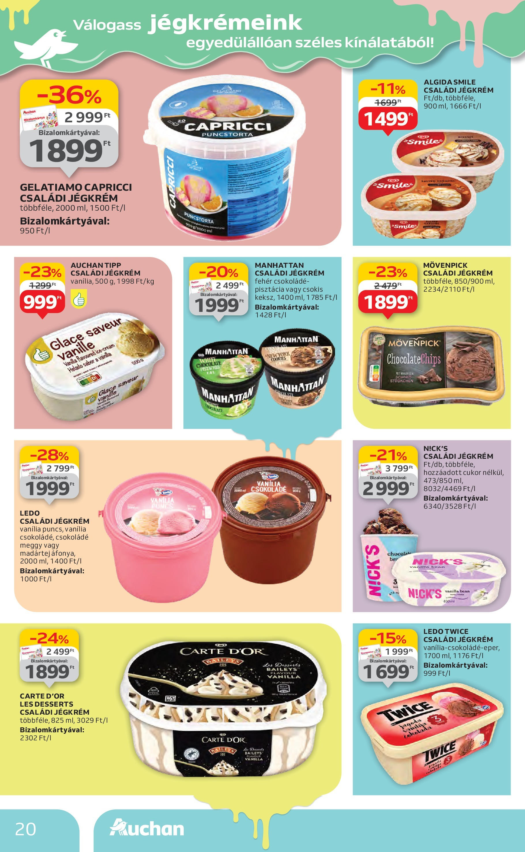 Akciós újság új Auchan - 2025.06.26. -tól/töl ⏳ | Oldal: 20 | Termékek: Meggy, Csokoládé, Jégkrém, Cukor Auchan Akciós újság - 2025.06.26. -tól/töl > akció, lapozható szórólap 🛍️ | Oldal: 20 | Termékek: Meggy, Csokoládé, Jégkrém, Cukor