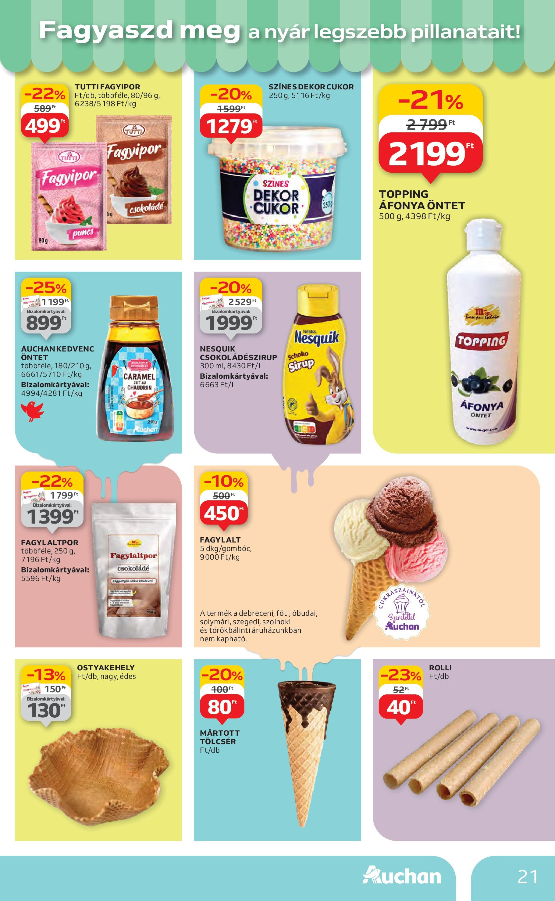 Akciós újság új Auchan - 2025.06.26. -tól/töl ⏳ | Oldal: 21 | Termékek: Áfonya, Nesquik, Fagylaltpor, Cukor Auchan Akciós újság - 2025.06.26. -tól/töl > akció, lapozható szórólap 🛍️ | Oldal: 21 | Termékek: Áfonya, Nesquik, Fagylaltpor, Cukor