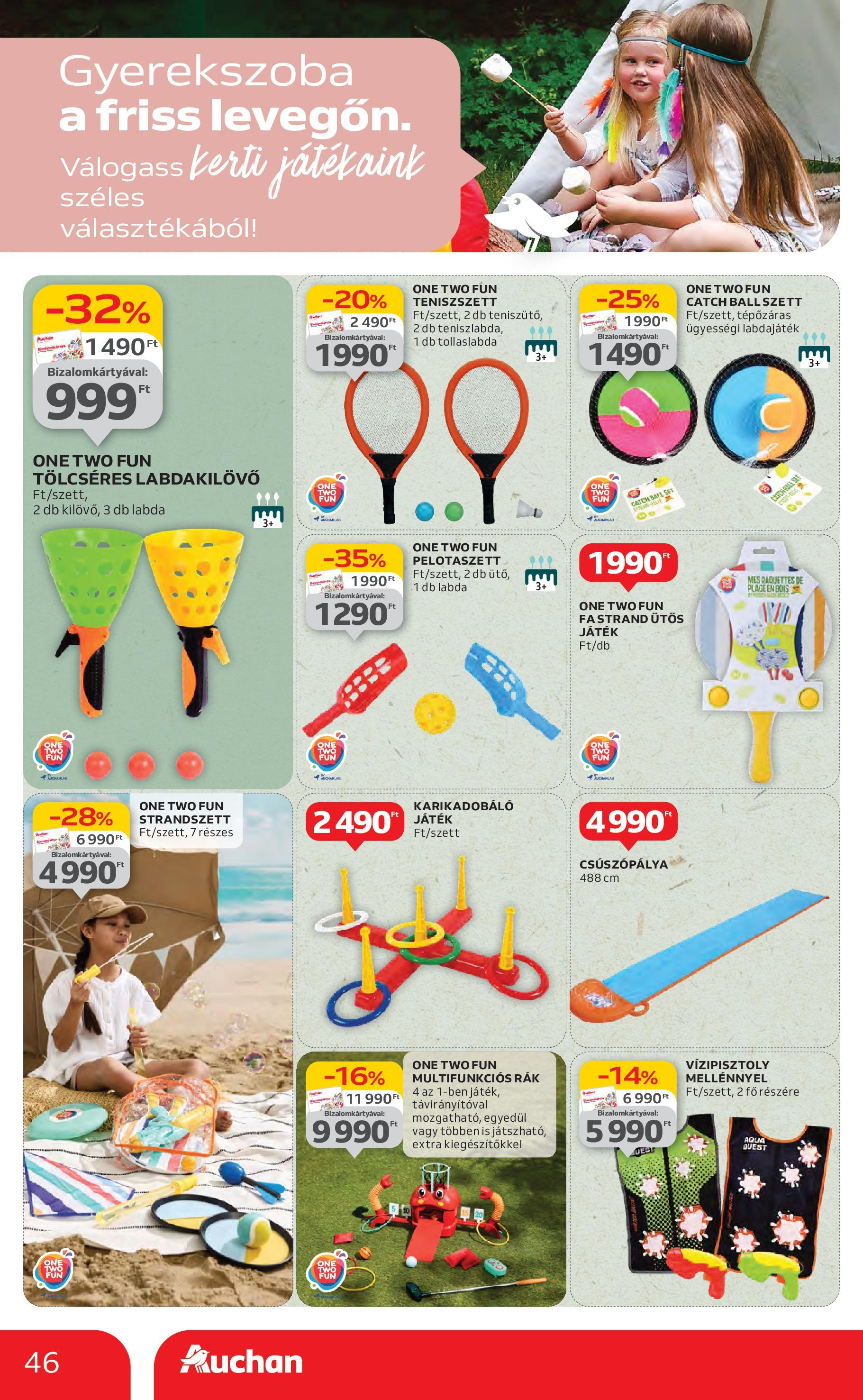 Akciós újság új Auchan - 2025.06.26. -tól/töl ⏳ | Oldal: 46 | Termékek: Játék Auchan Akciós újság - 2025.06.26. -tól/töl > akció, lapozható szórólap 🛍️ | Oldal: 46 | Termékek: Játék