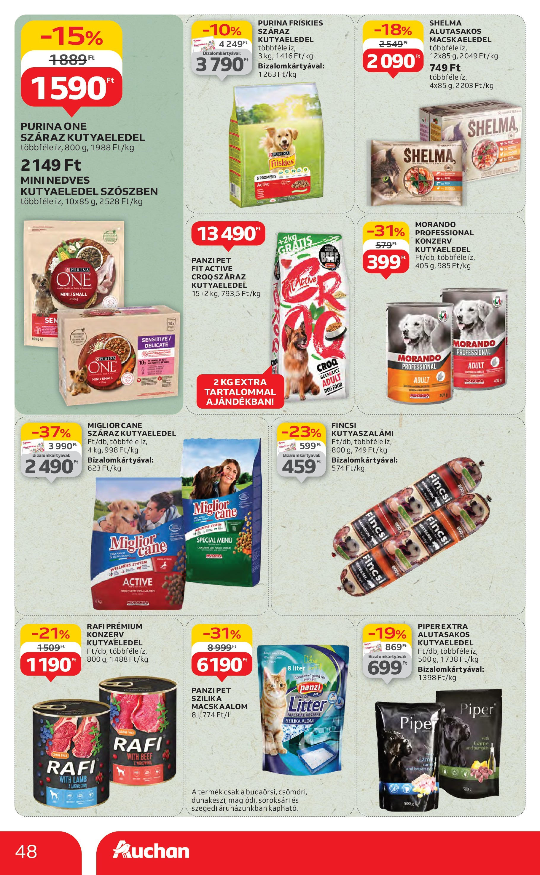 Akciós újság új Auchan - 2025.06.26. -tól/töl ⏳ | Oldal: 48 | Termékek: Macskaalom, Macskaeledel, Kutyaeledel, Purina one Auchan Akciós újság - 2025.06.26. -tól/töl > akció, lapozható szórólap 🛍️ | Oldal: 48 | Termékek: Macskaalom, Macskaeledel, Kutyaeledel, Purina one