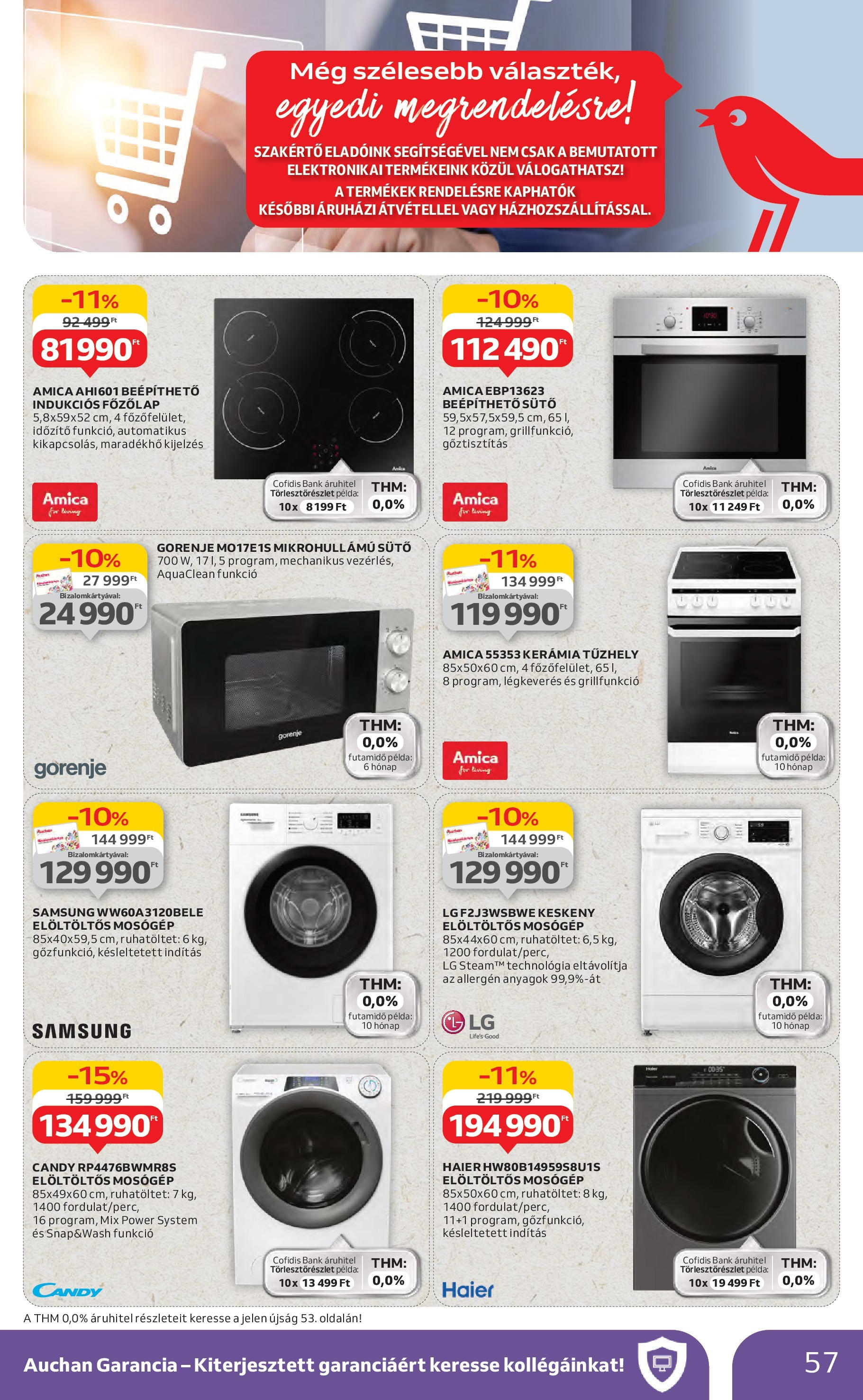 Akciós újság új Auchan - 2025.06.26. -tól/töl ⏳ | Oldal: 57 | Termékek: Mosógép, Sütő, Tűzhely, Samsung Auchan Akciós újság - 2025.06.26. -tól/töl > akció, lapozható szórólap 🛍️ | Oldal: 57 | Termékek: Mosógép, Sütő, Tűzhely, Samsung