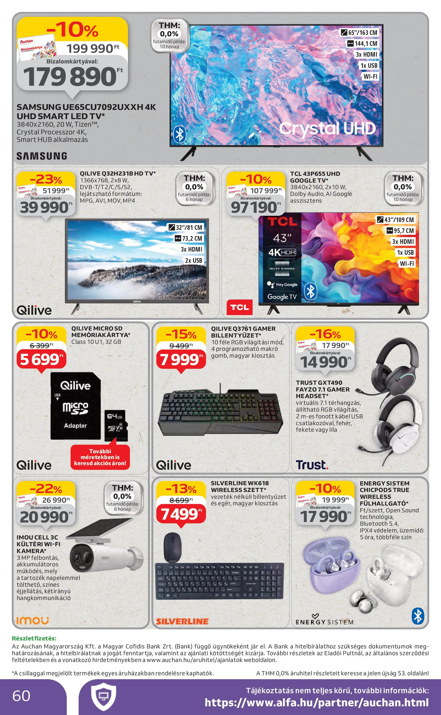 Akciós újság új Auchan - 2025.06.26. -tól/töl ⏳ | Oldal: 60 | Termékek: Kamera, Headset, TV, Samsung Auchan Akciós újság - 2025.06.26. -tól/töl > akció, lapozható szórólap 🛍️ | Oldal: 60 | Termékek: Kamera, Headset, TV, Samsung
