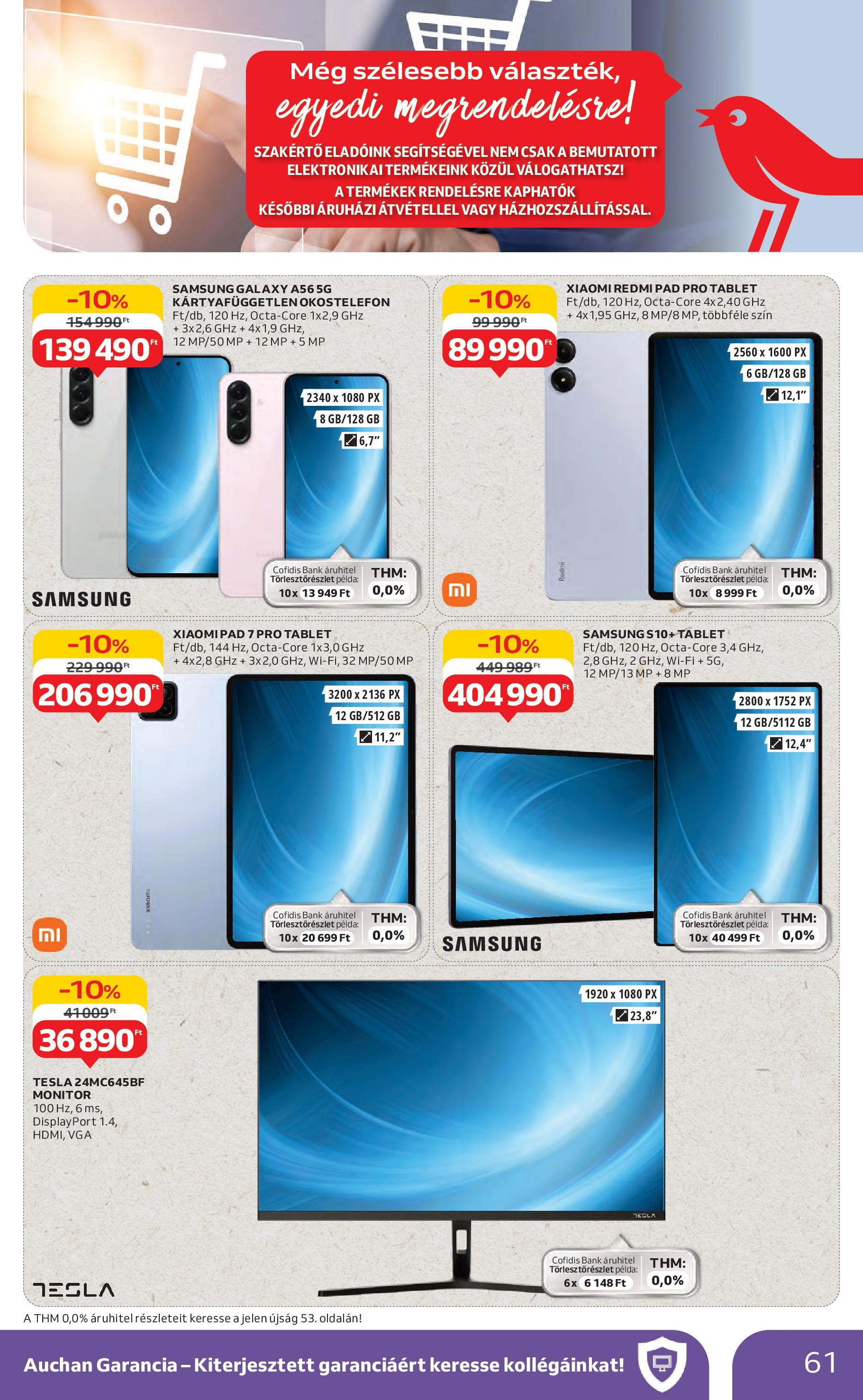 Akciós újság új Auchan - 2025.06.26. -tól/töl ⏳ | Oldal: 61 | Termékek: Okostelefon, Tablet, Monitor, Smartphone Auchan Akciós újság - 2025.06.26. -tól/töl > akció, lapozható szórólap 🛍️ | Oldal: 61 | Termékek: Okostelefon, Tablet, Monitor, Smartphone