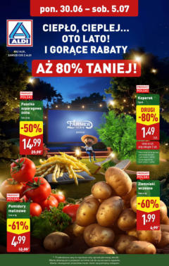 Pogląd oferty "Aldi Gazetka - Promocja warzywa i owoce" - ważna od 30.06.2025