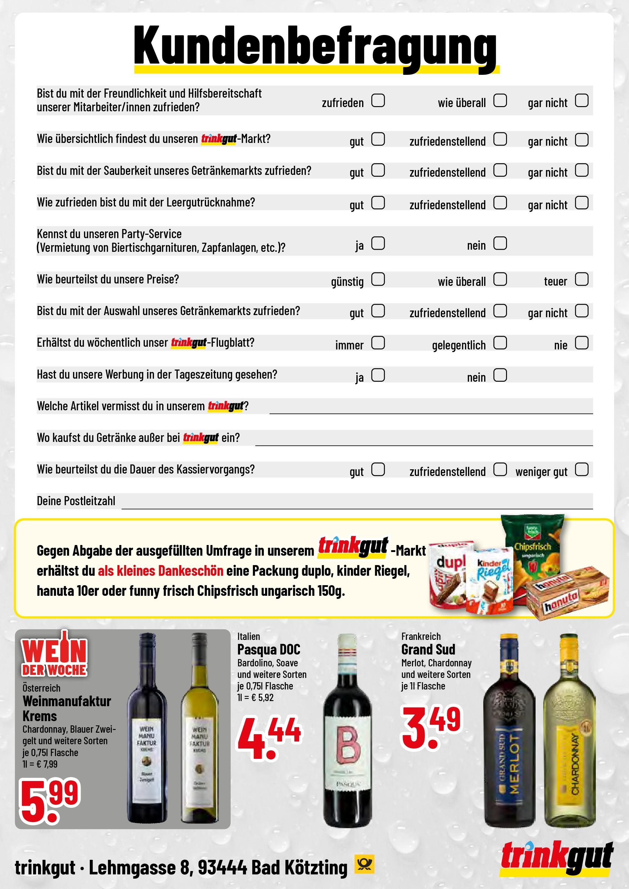 Trinkgut prospekt Bad Kötzting	 (ab 29.06.2025) » Angebote online | Seite: 4 | Produkte: Merlot, Funny frisch, Grand sud, Wein