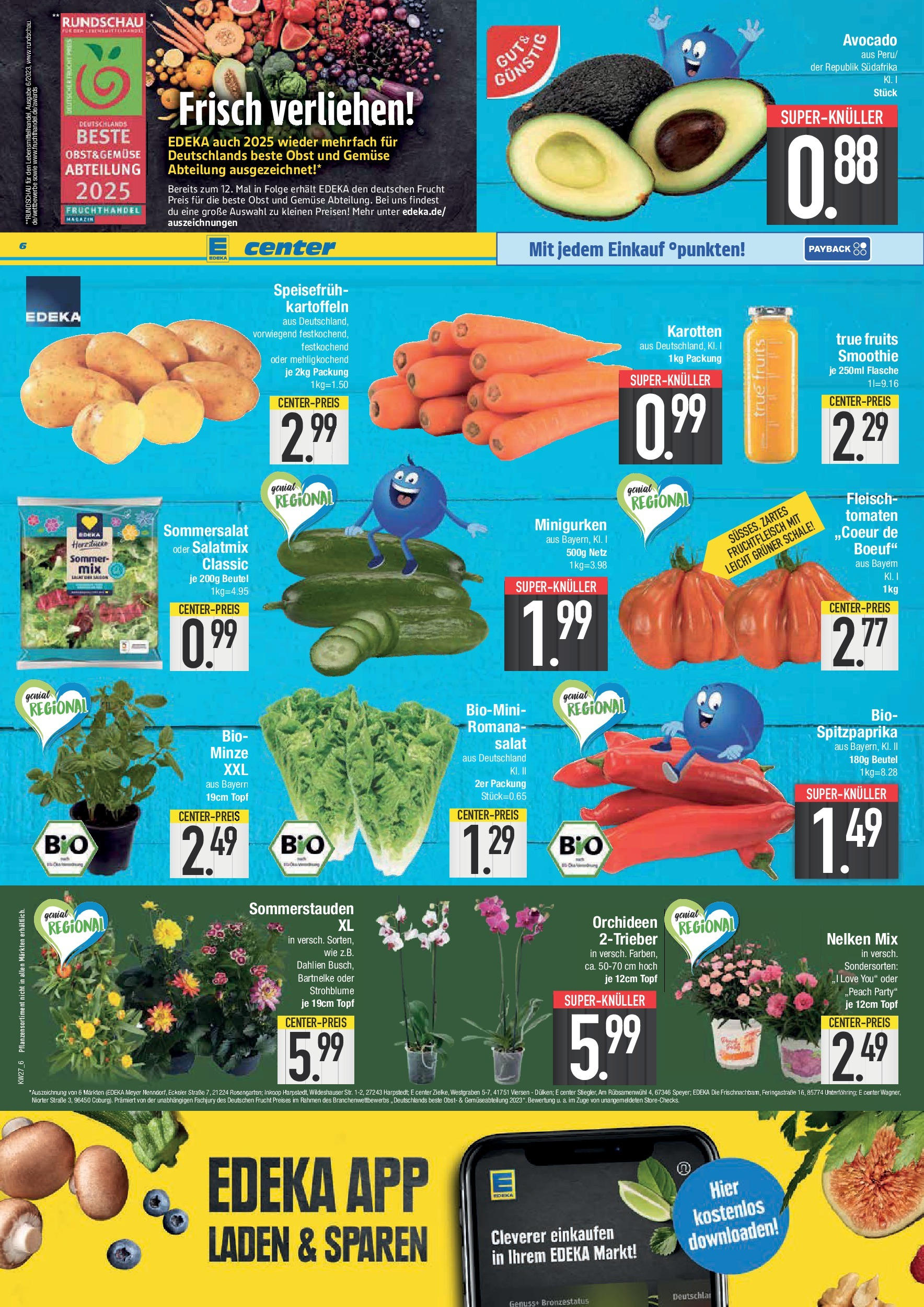 Edeka prospekt München	 (ab 29.06.2025) » Angebote Online | Seite: 6 | Produkte: Avocado, Gemüse, Obst, Salat