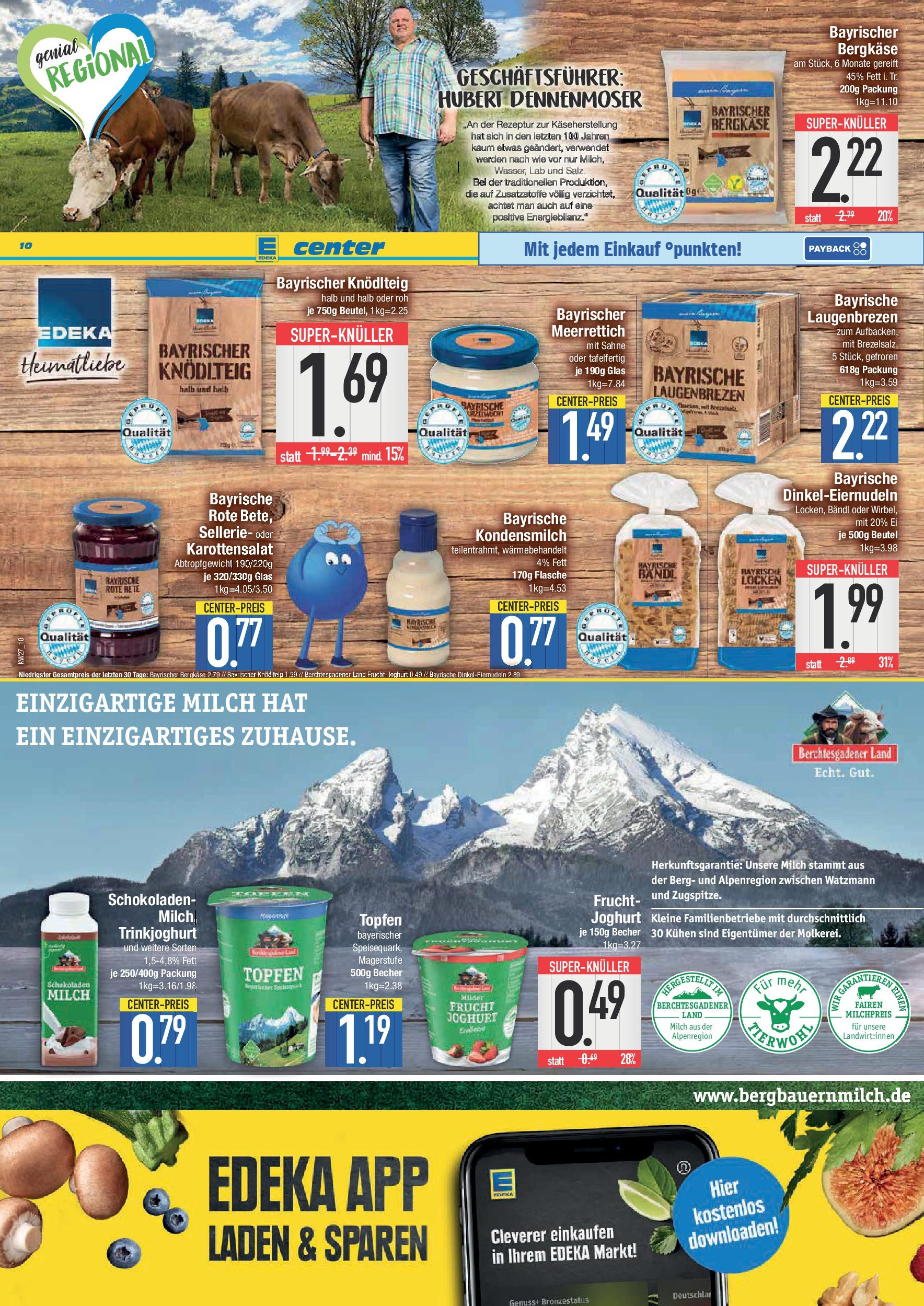 Edeka prospekt München	 (ab 29.06.2025) » Angebote Online | Seite: 10 | Produkte: Milch, Joghurt, Trinkjoghurt, Salz
