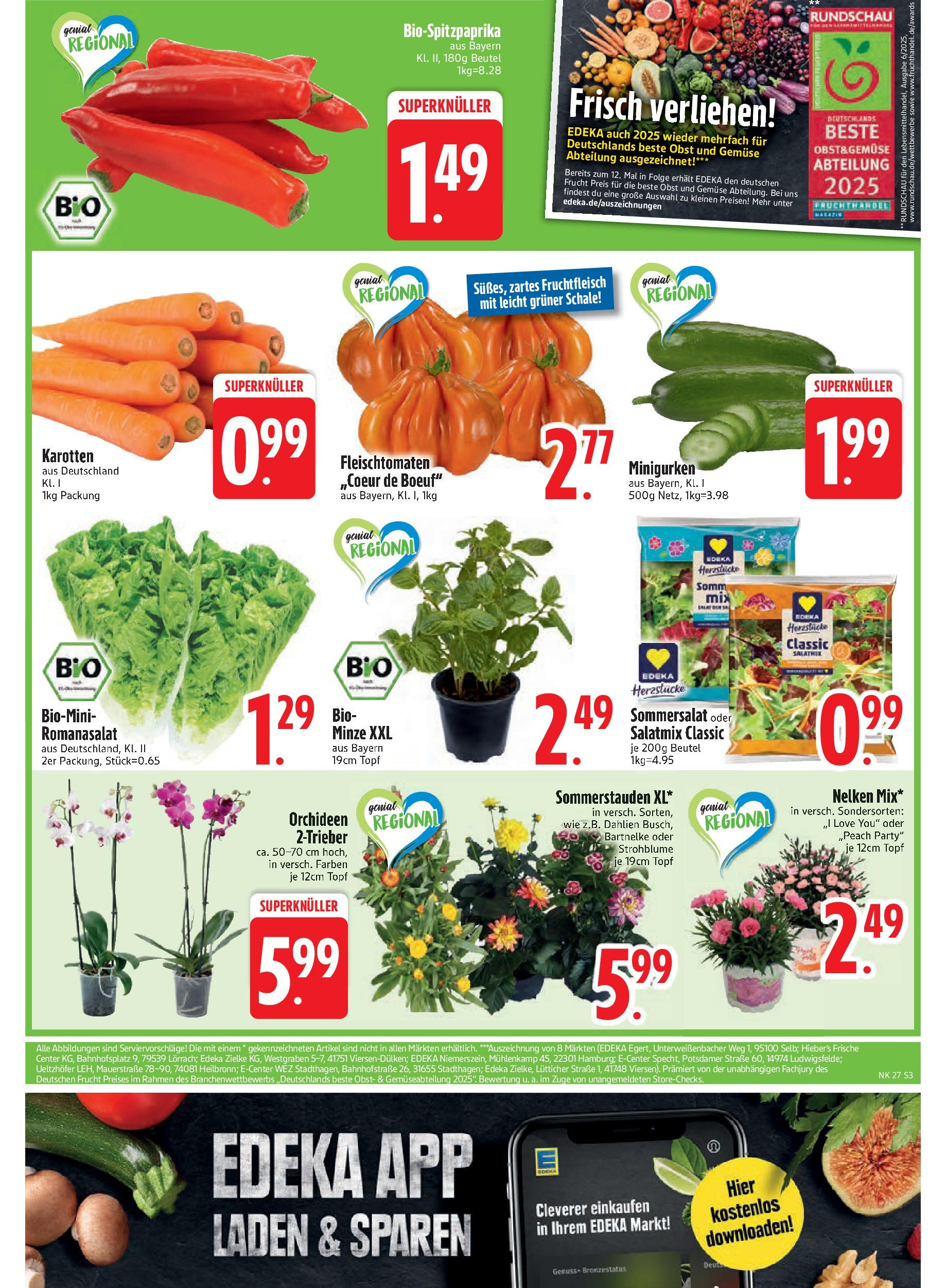 Edeka prospekt Trostberg	 (ab 29.06.2025) » Angebote Online | Seite: 3 | Produkte: Gemüse, Obst, Salat