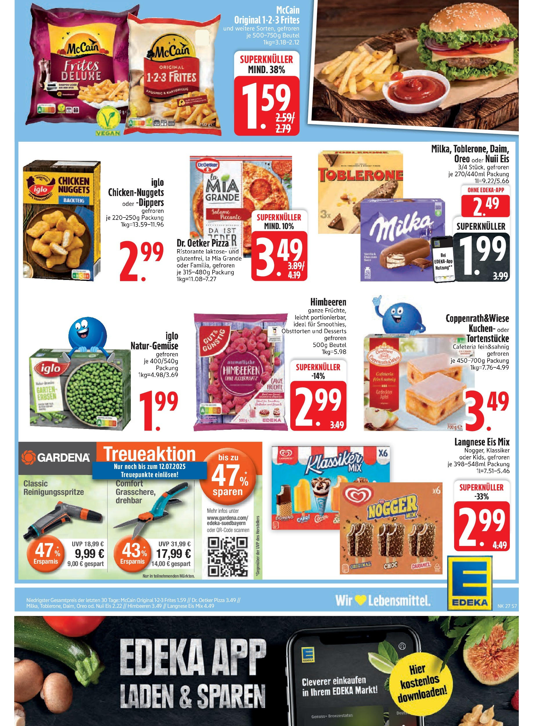 Edeka prospekt Trostberg	 (ab 29.06.2025) » Angebote Online | Seite: 7 | Produkte: Ristorante, Pizza, Kuchen, Eis