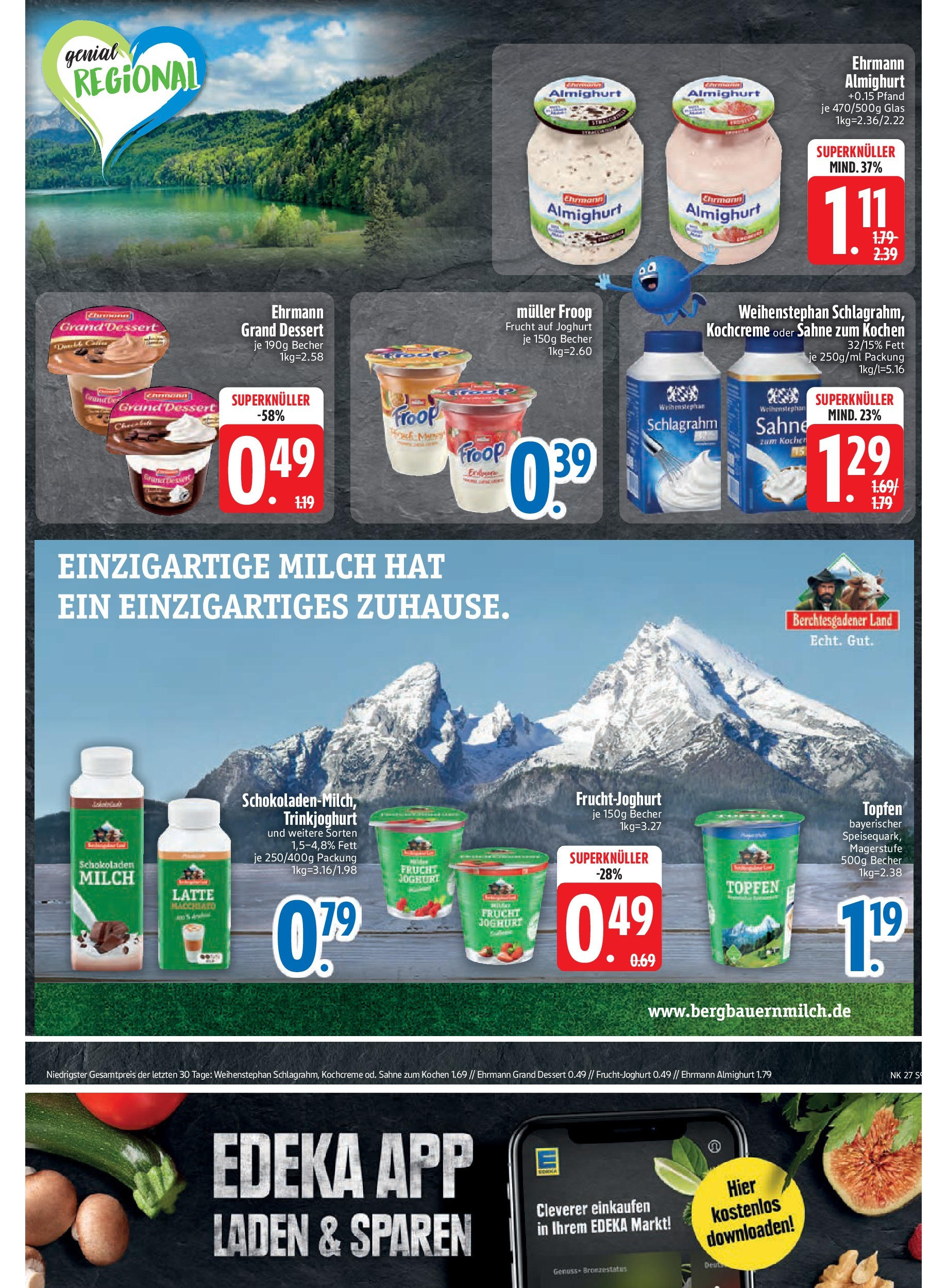 Edeka prospekt Trostberg	 (ab 29.06.2025) » Angebote Online | Seite: 9 | Produkte: Froop, Ehrmann grand dessert, Fruchtjoghurt, Trinkjoghurt