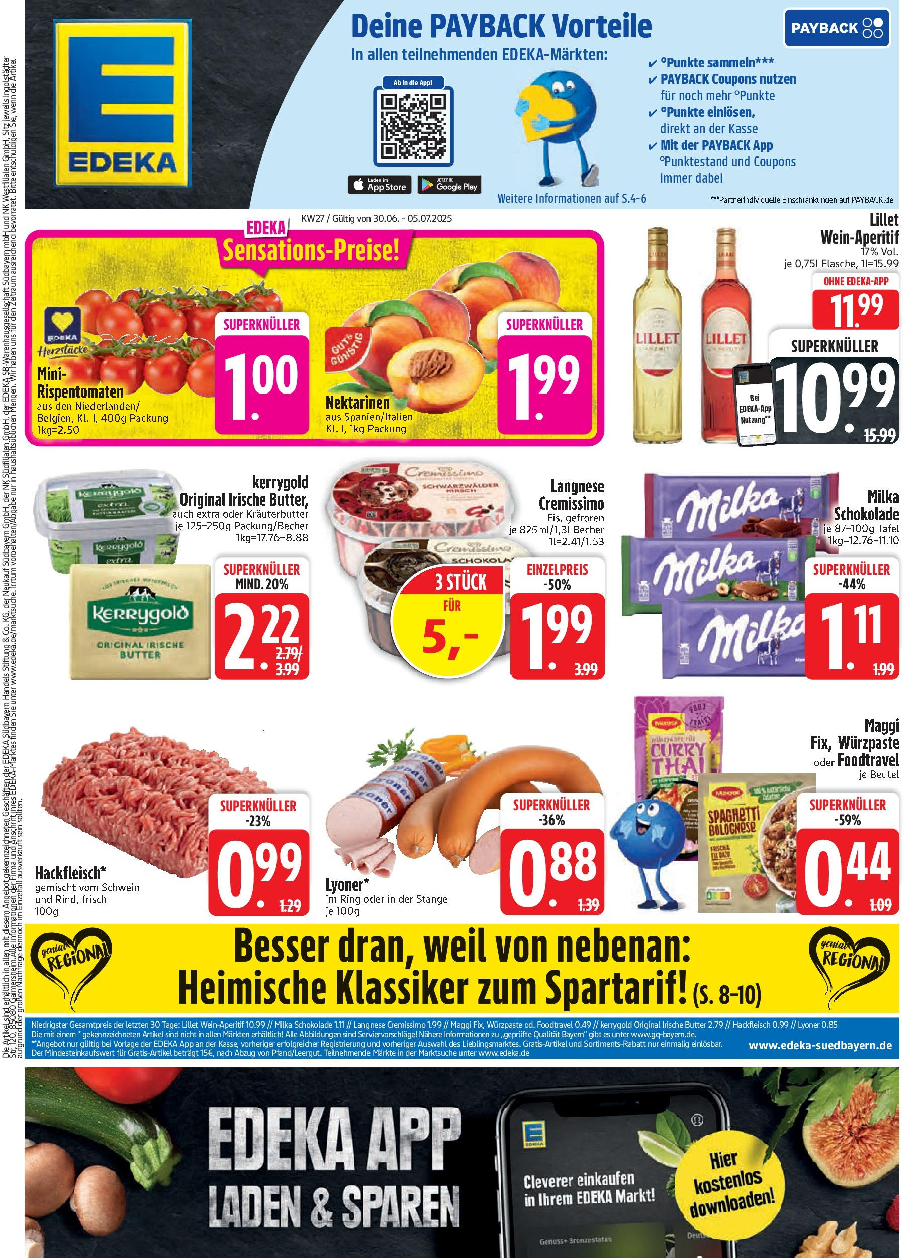 Edeka prospekt Trostberg	 (ab 29.06.2025) » Angebote Online | Seite: 1 | Produkte: Cremissimo, Maggi, Schokolade, Lillet