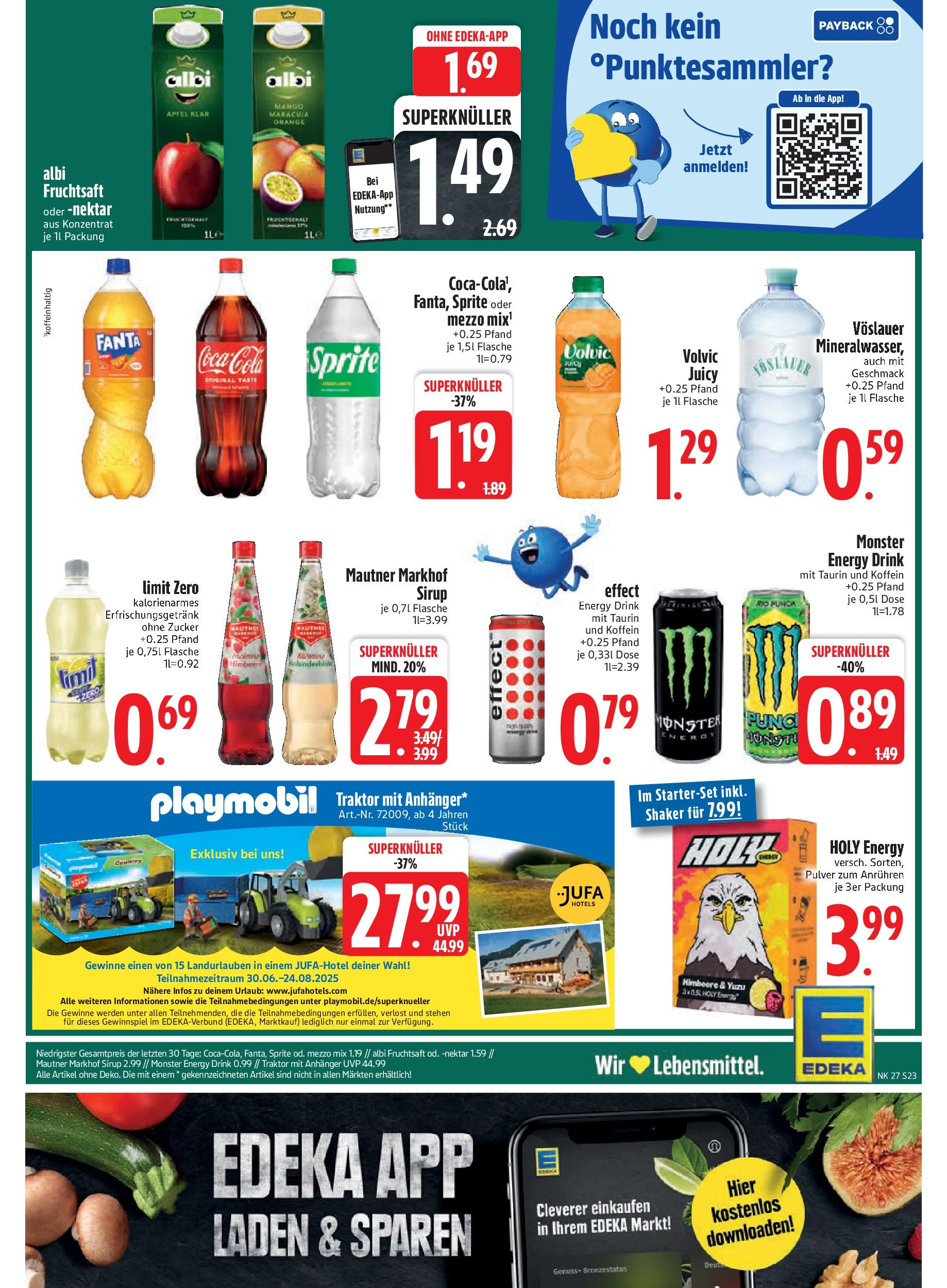 Edeka prospekt Trostberg	 (ab 29.06.2025) » Angebote Online | Seite: 23 | Produkte: Coca cola, Mineralwasser, Mango, Himbeere