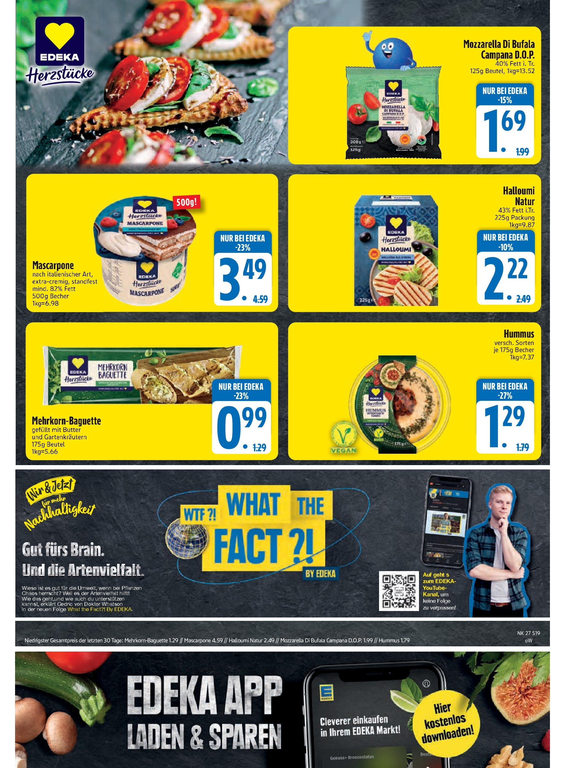 Edeka prospekt Trostberg	 (ab 29.06.2025) » Angebote Online | Seite: 19 | Produkte: Butter, Mascarpone, Mozzarella, Baguette