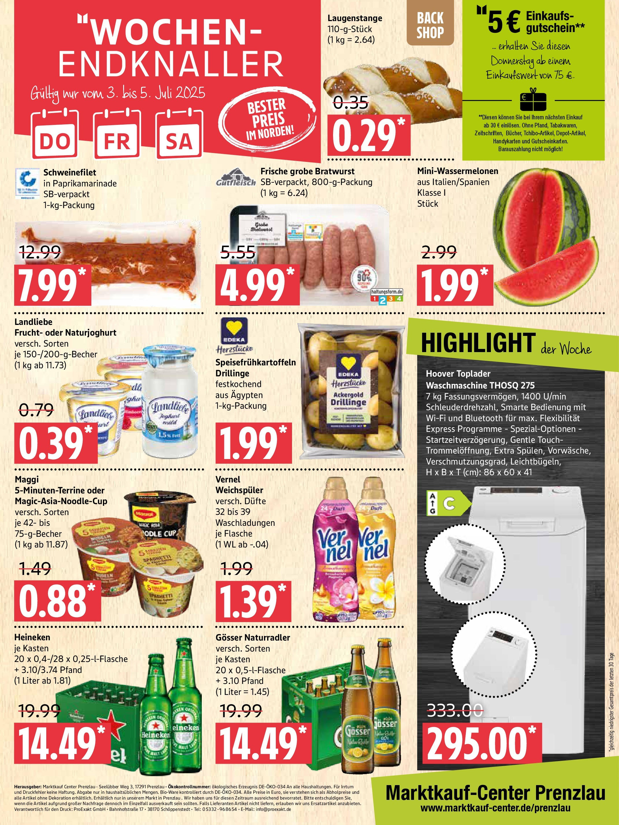 Marktkauf - Marktkauf: Wochenangebote (ab 30.06.2025) » Angebote online | Seite: 12 | Produkte: Waschmaschine, Duft, Weichspüler, Vernel