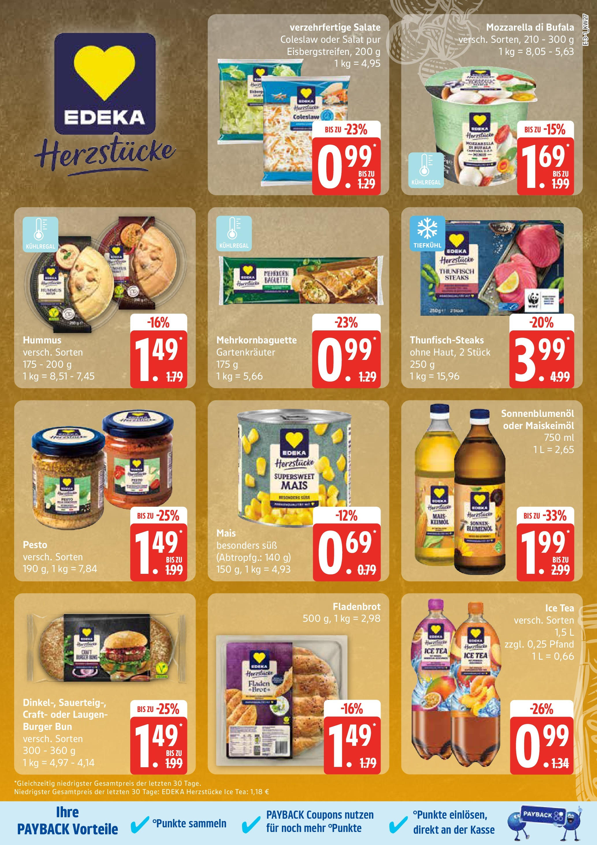 Edeka prospekt Ratzeburg	 (ab 29.06.2025) » Angebote Online | Seite: 3 | Produkte: Thunfisch, Sonnenblumenol, Steak, Salat