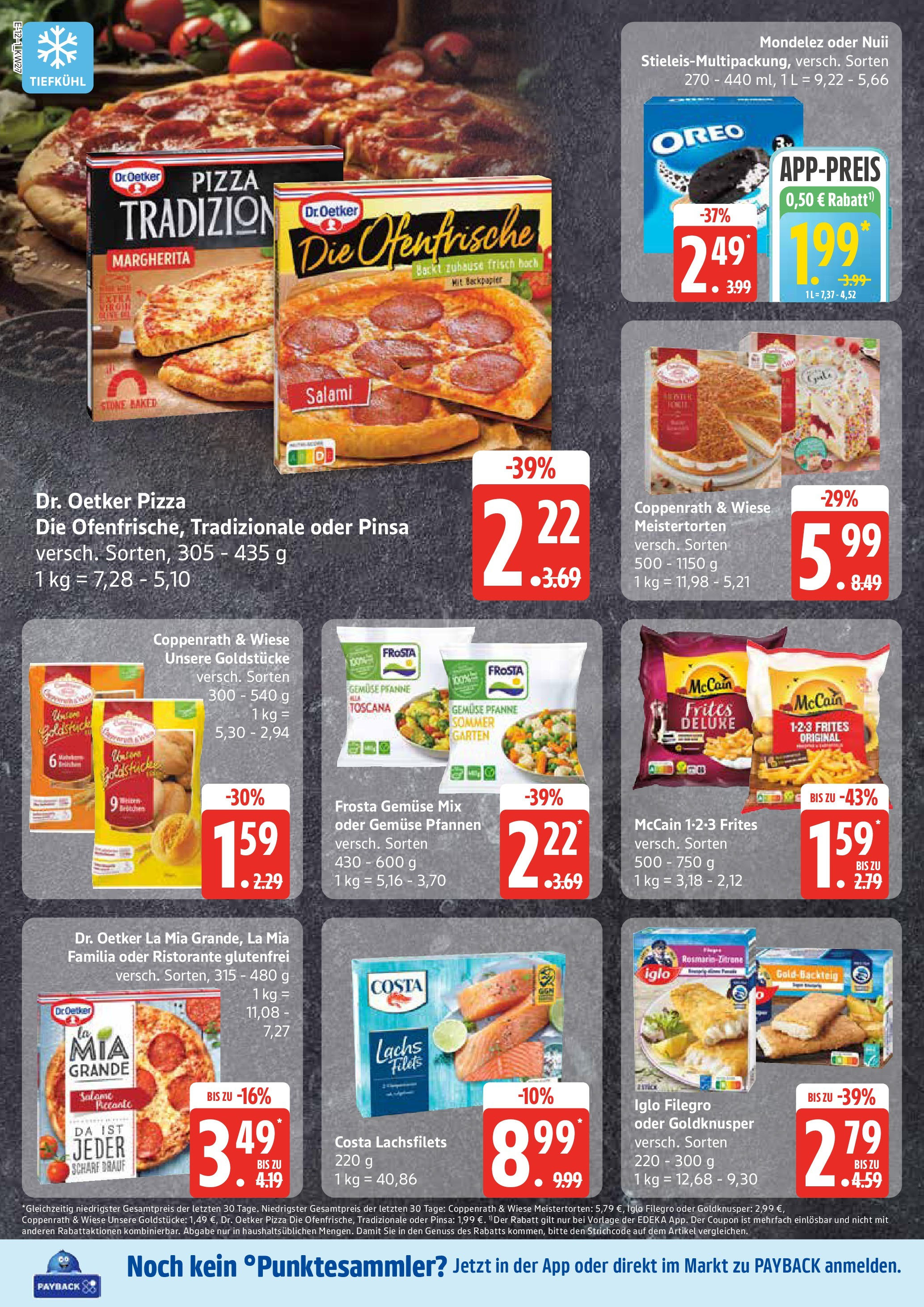 Edeka prospekt Ratzeburg	 (ab 29.06.2025) » Angebote Online | Seite: 12 | Produkte: Ristorante, Iglo, Salami, Pizza