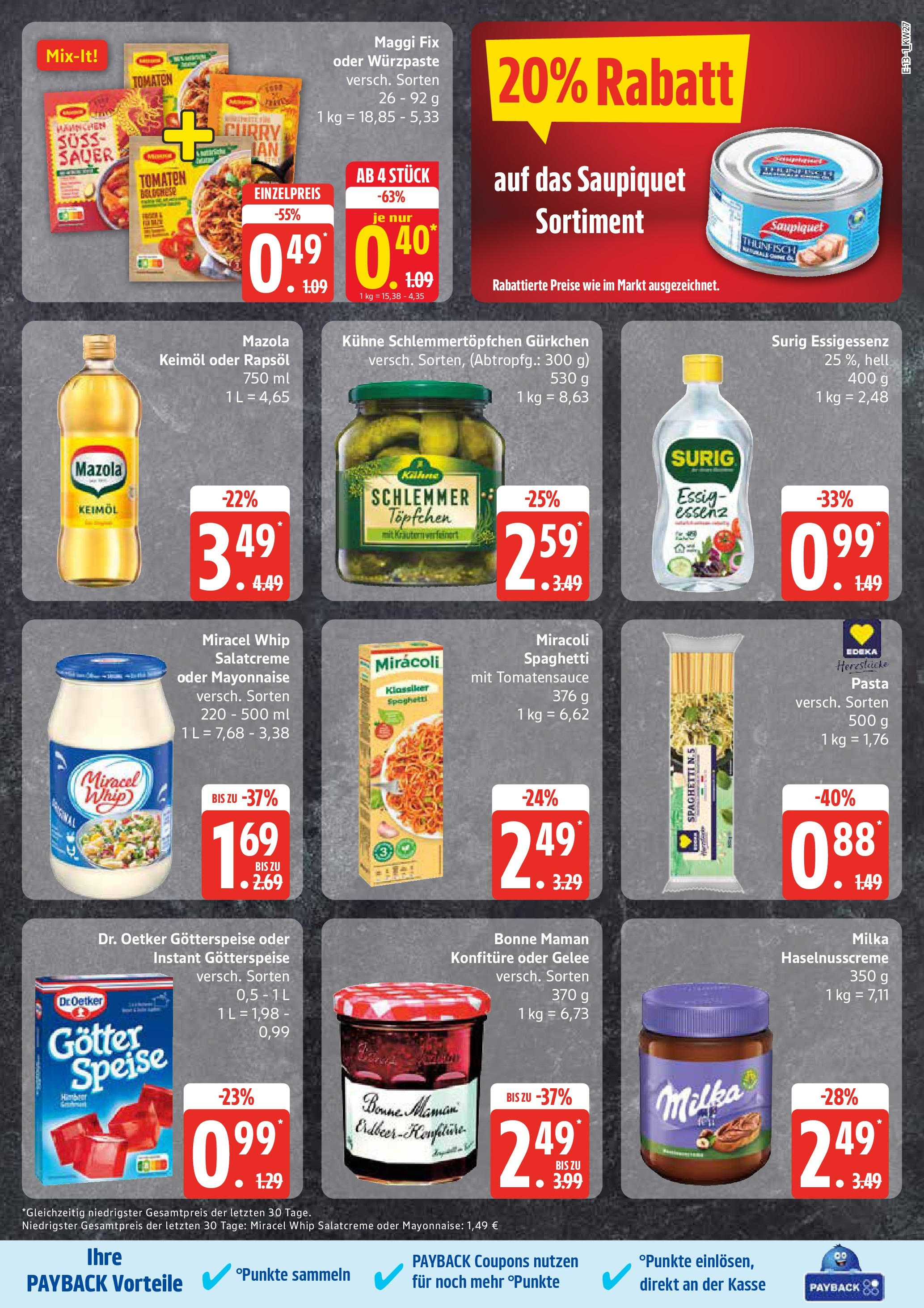 Edeka prospekt Ratzeburg	 (ab 29.06.2025) » Angebote Online | Seite: 13 | Produkte: Maggi, Miracel whip, Mayonnaise, Bonne maman