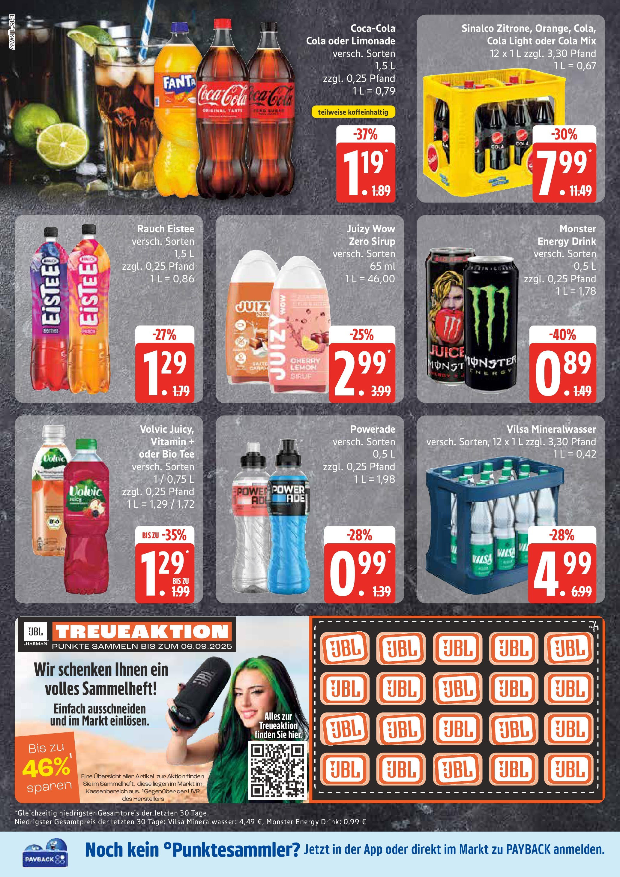 Edeka prospekt Ratzeburg	 (ab 29.06.2025) » Angebote Online | Seite: 16 | Produkte: Fanta, Energy, Powerade, Volvic