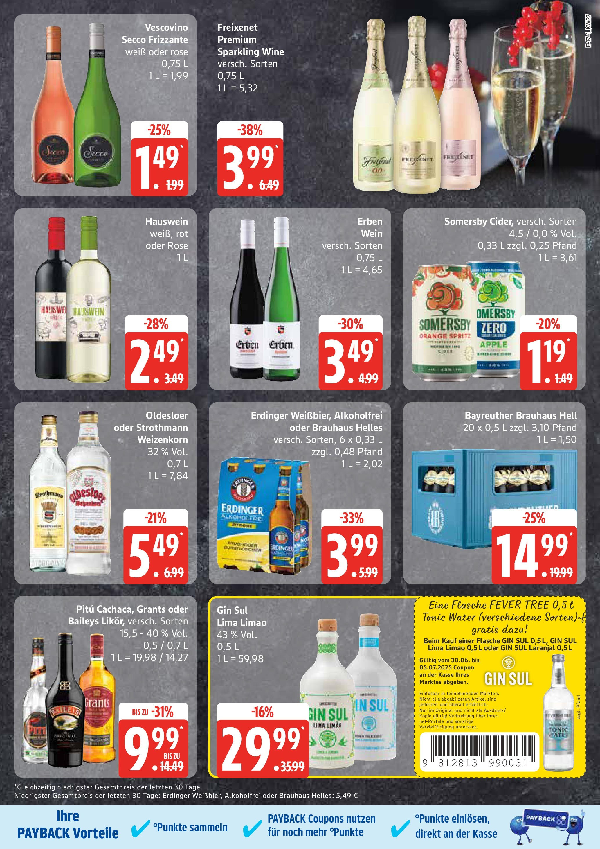Edeka prospekt Ratzeburg	 (ab 29.06.2025) » Angebote Online | Seite: 17 | Produkte: Erdinger, Freixenet, Likör, Baileys