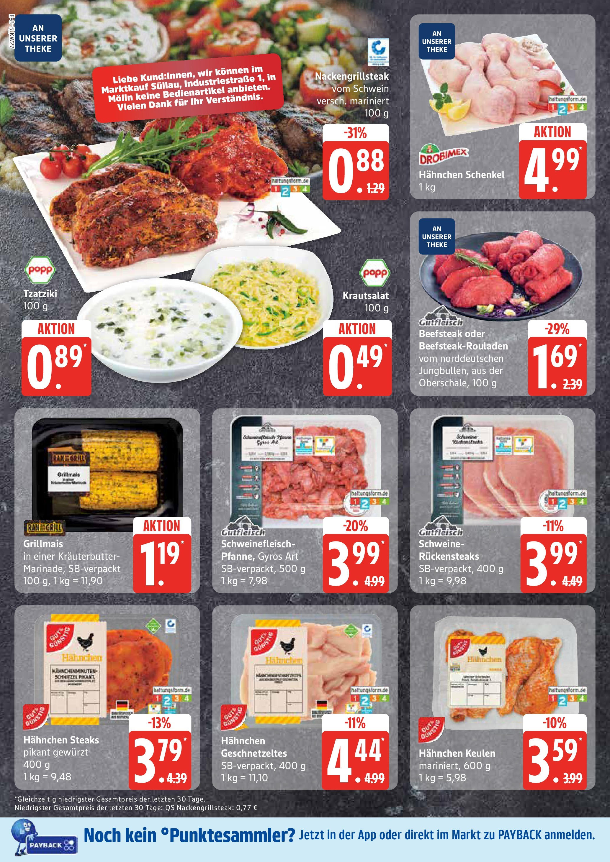 Edeka prospekt Ratzeburg	 (ab 29.06.2025) » Angebote Online | Seite: 8 | Produkte: Hahnchen, Kräuterbutter, Schnitzel, Schweinefleisch