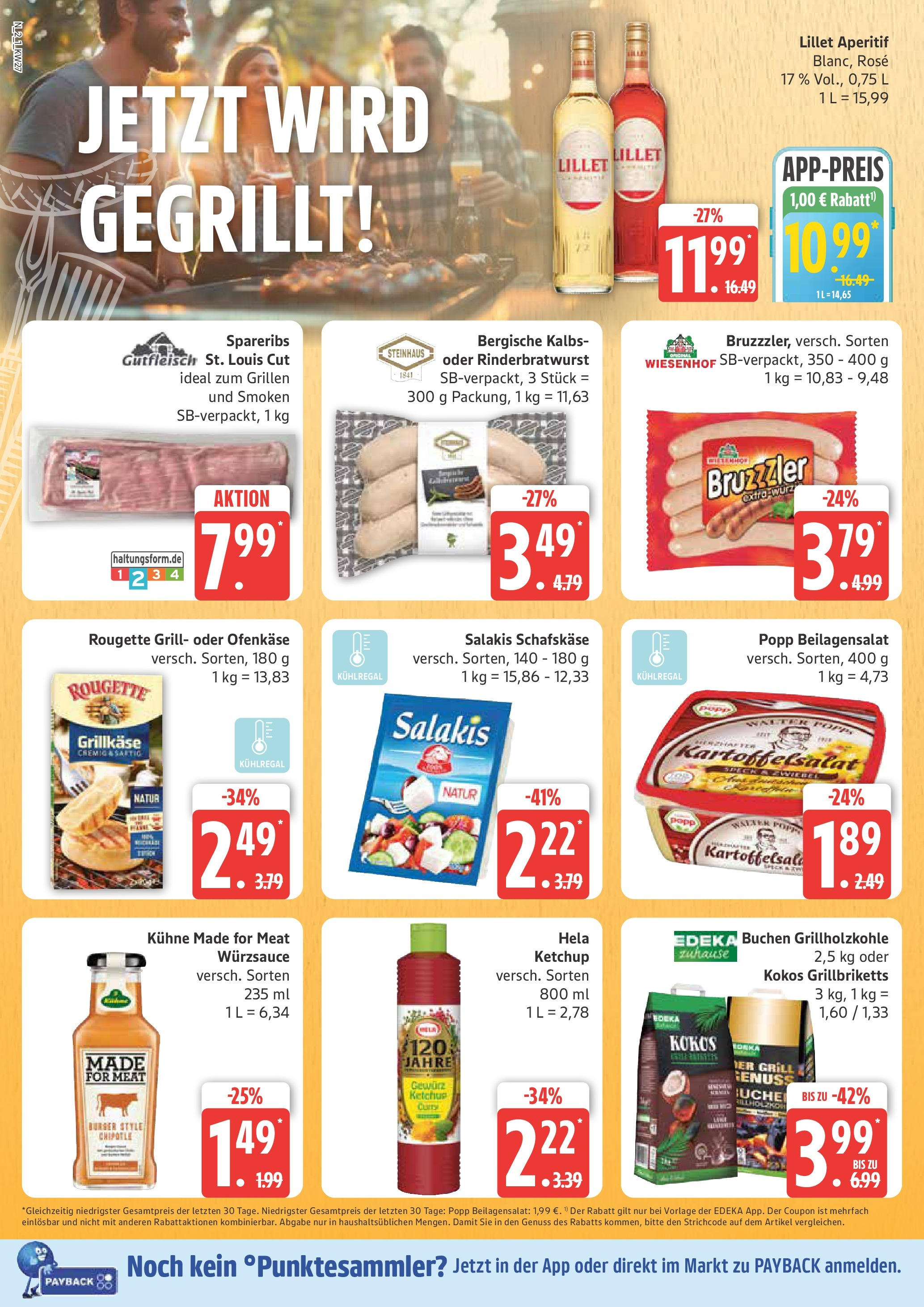 Edeka prospekt Rostock	 (ab 29.06.2025) » Angebote Online | Seite: 2 | Produkte: Grill, Feta, Burger, Lillet