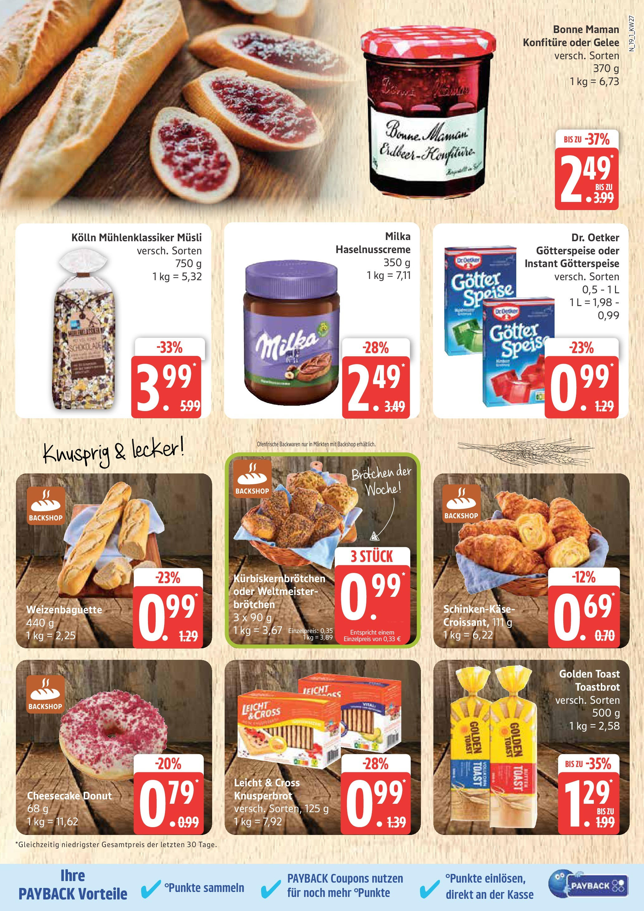 Edeka prospekt Rostock	 (ab 29.06.2025) » Angebote Online | Seite: 19 | Produkte: Toast, Ofenfrische, Croissant, Bonne maman