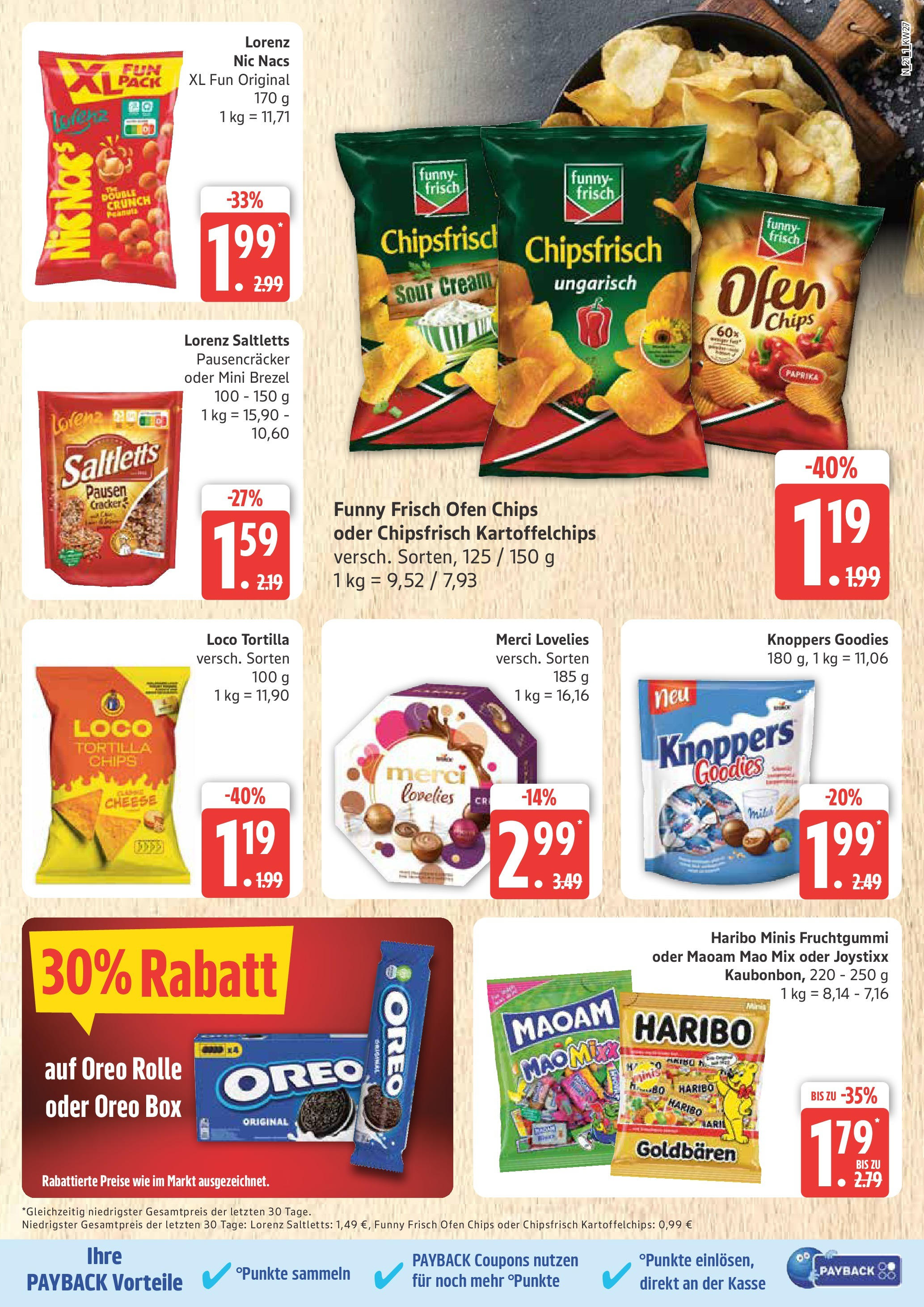 Marktkauf - Marktkauf: Wochenangebote (ab 30.06.2025) » Angebote online | Seite: 21 | Produkte: Box, Funny frisch, Knoppers, Chips