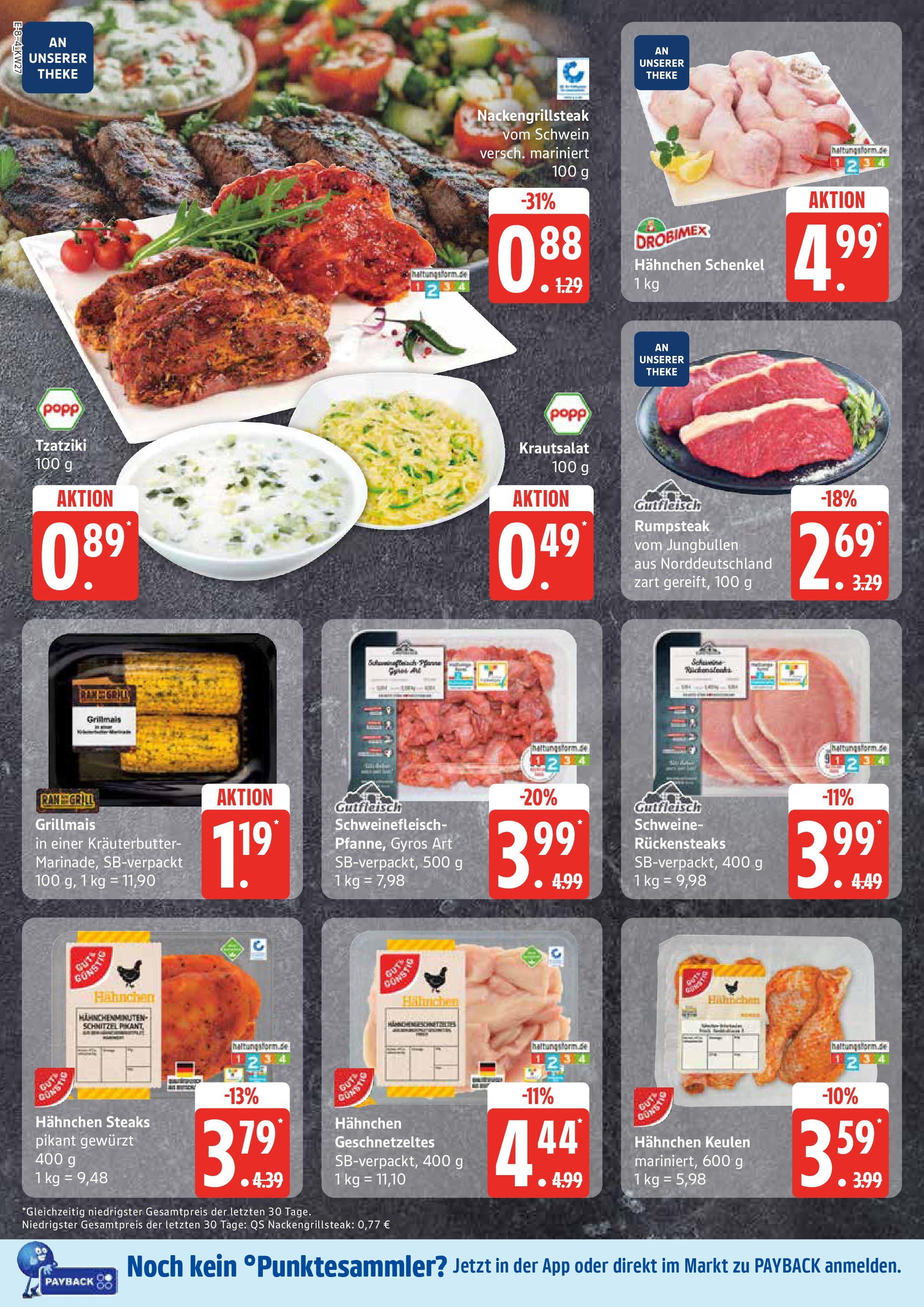 Edeka prospekt Rostock	 (ab 29.06.2025) » Angebote Online | Seite: 8 | Produkte: Hahnchen, Pane, Gyros, Steak