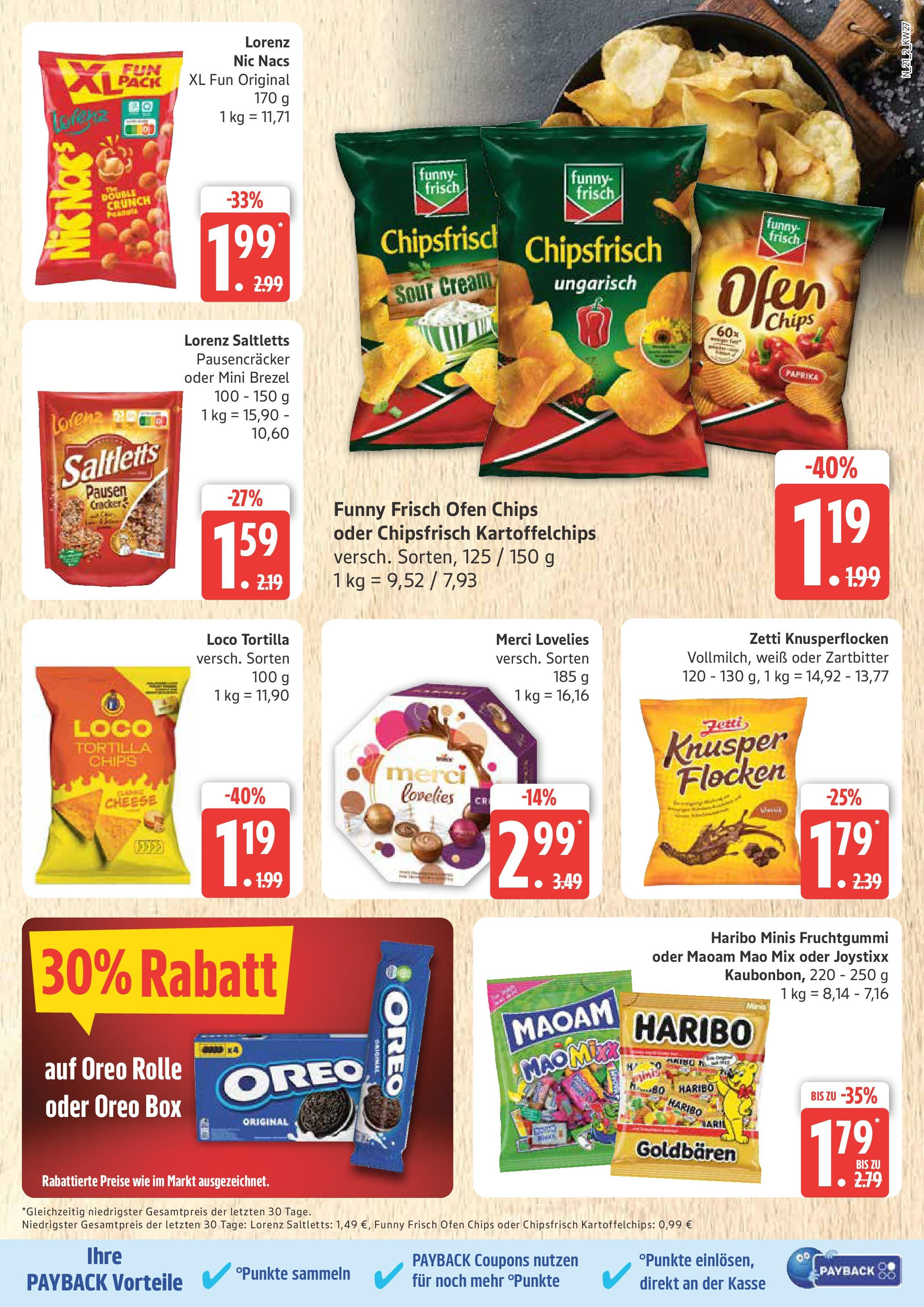 Marktkauf - Marktkauf: Wochenangebote (ab 30.06.2025) » Angebote online | Seite: 21 | Produkte: Haribo, Box, Chips, Flocken