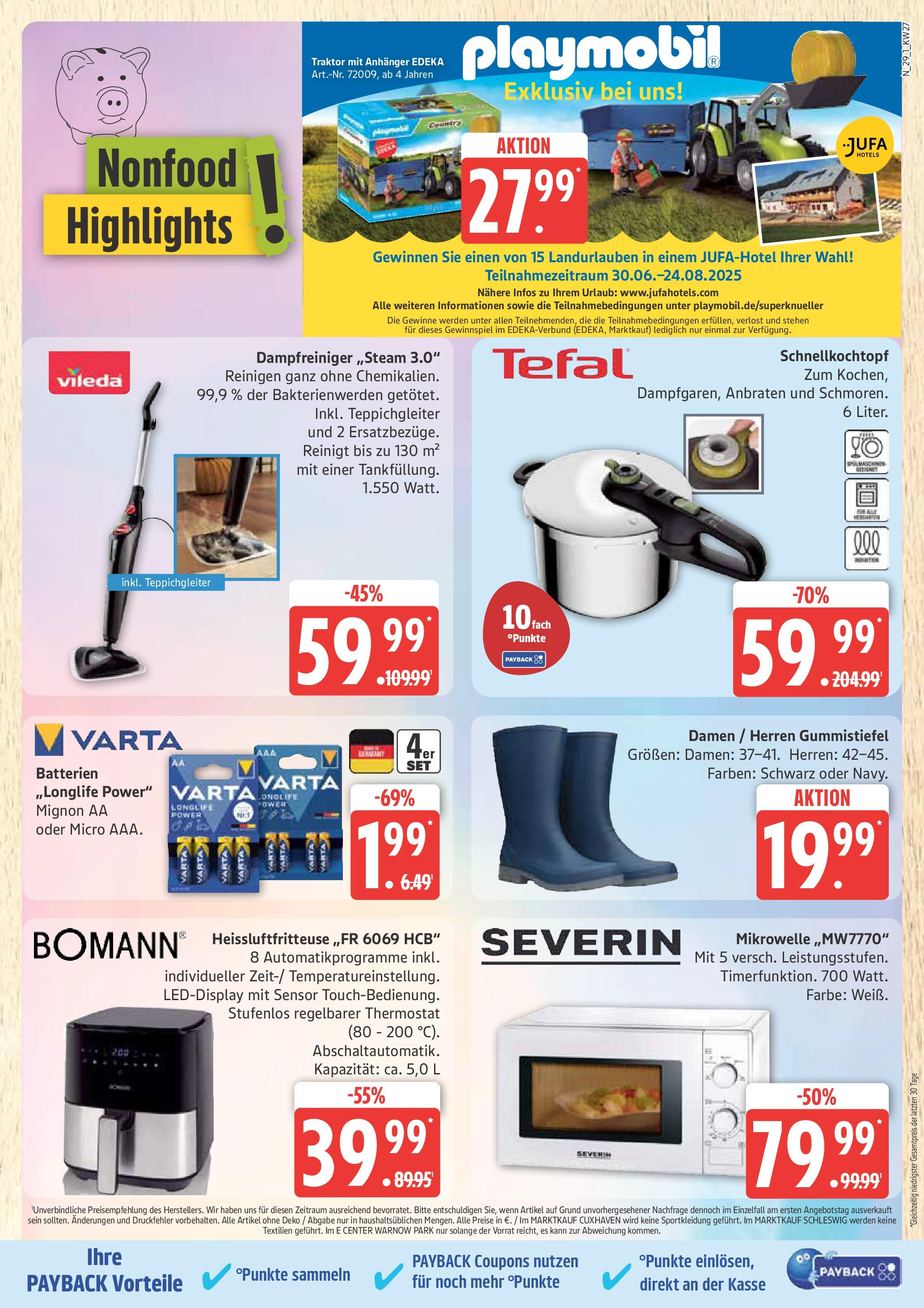 Edeka prospekt Rostock	 (ab 29.06.2025) » Angebote Online | Seite: 29 | Produkte: Batterien, Gummistiefel, Heißluftfritteuse