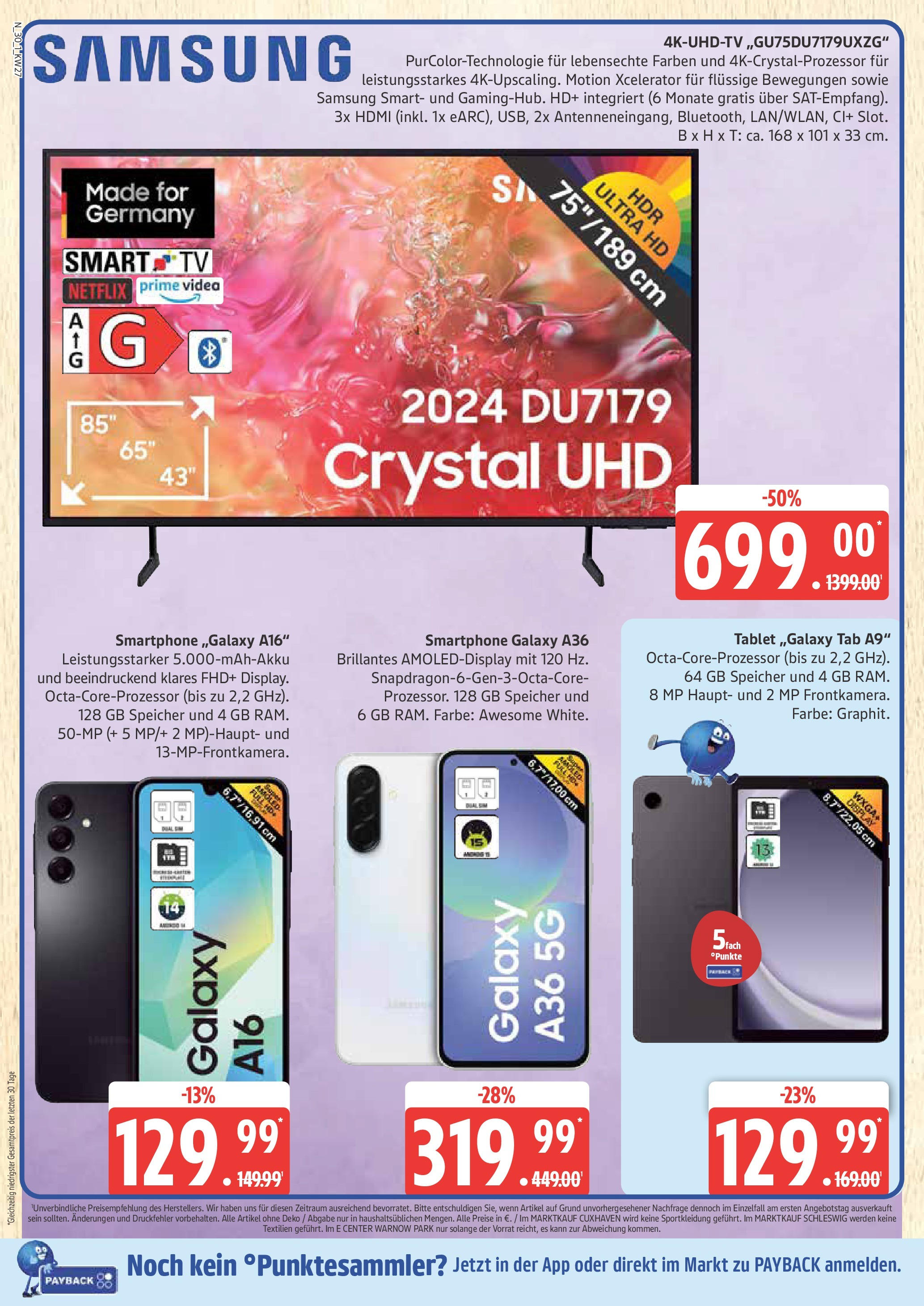 Edeka prospekt Rostock	 (ab 29.06.2025) » Angebote Online | Seite: 30 | Produkte: Samsung, Smart TV, Smartphone, Video