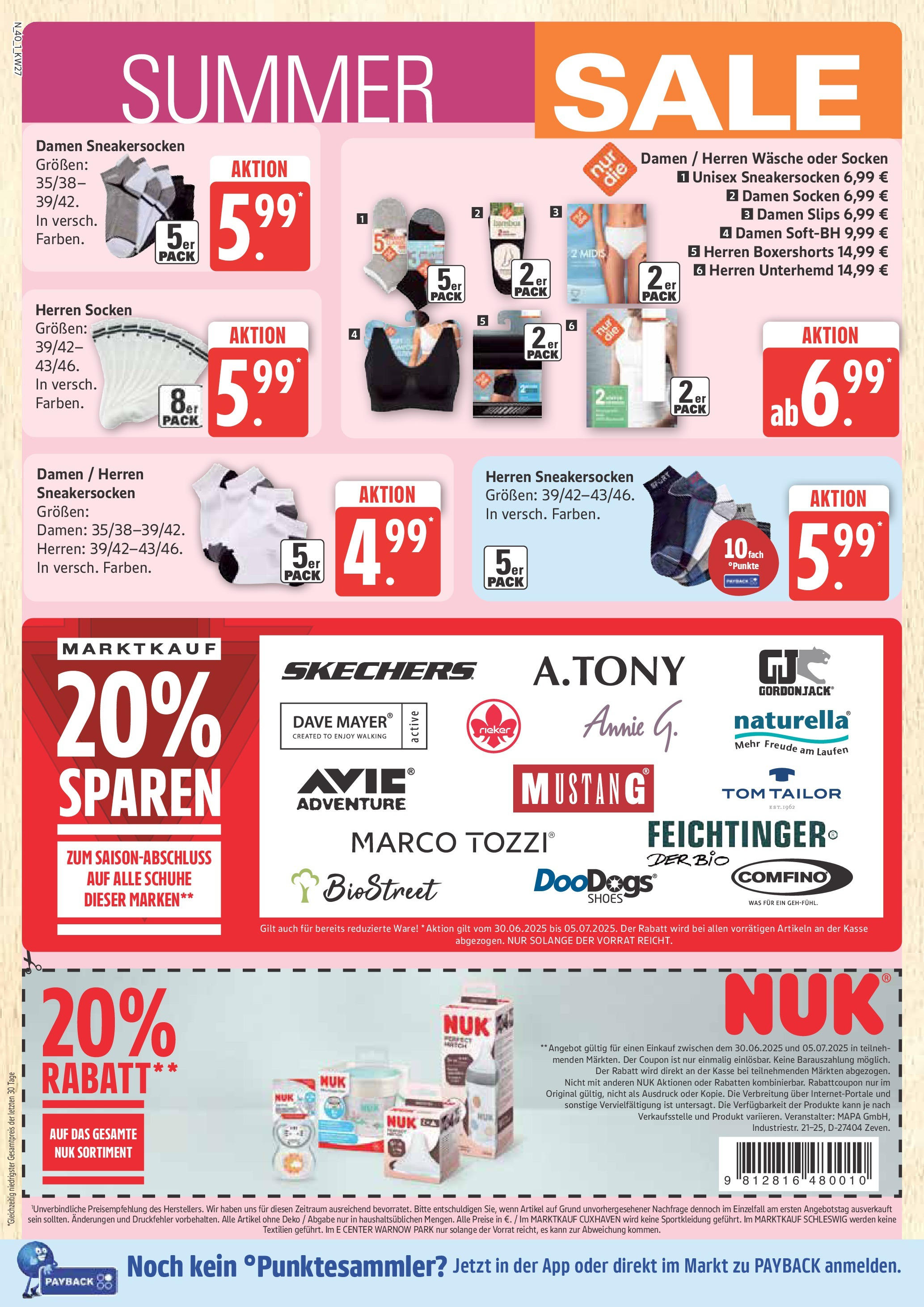 Edeka prospekt Rostock	 (ab 29.06.2025) » Angebote Online | Seite: 40 | Produkte: Unterhemd, Walking, Socken, Boxer