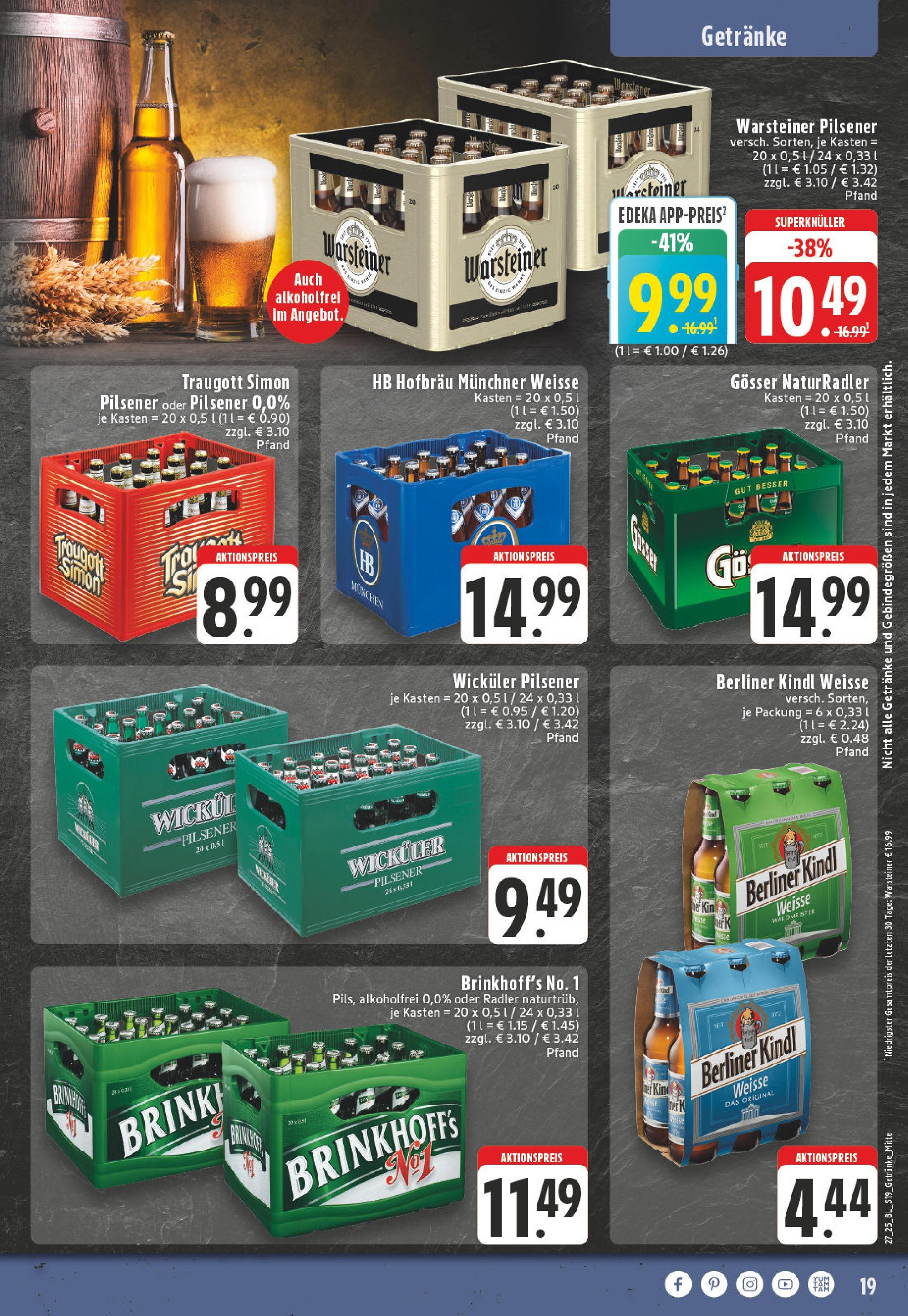 Edeka prospekt Niederkrüchten	 (ab 29.06.2025) » Angebote Online | Seite: 19