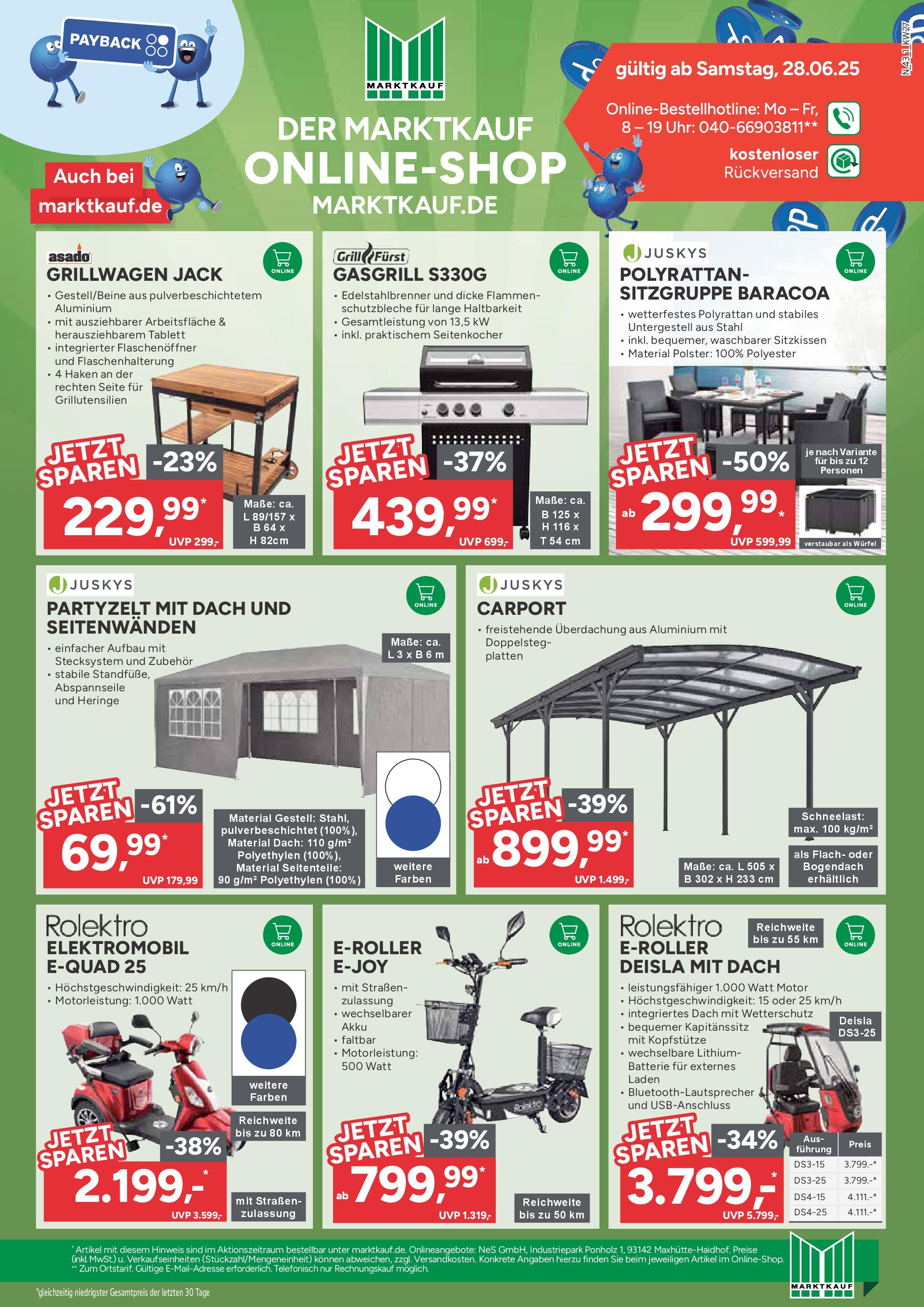 Marktkauf - Marktkauf: Wochenangebote (ab 30.06.2025) » Angebote online | Seite: 43 | Produkte: Grill, Batterie, Scooter, Uhr
