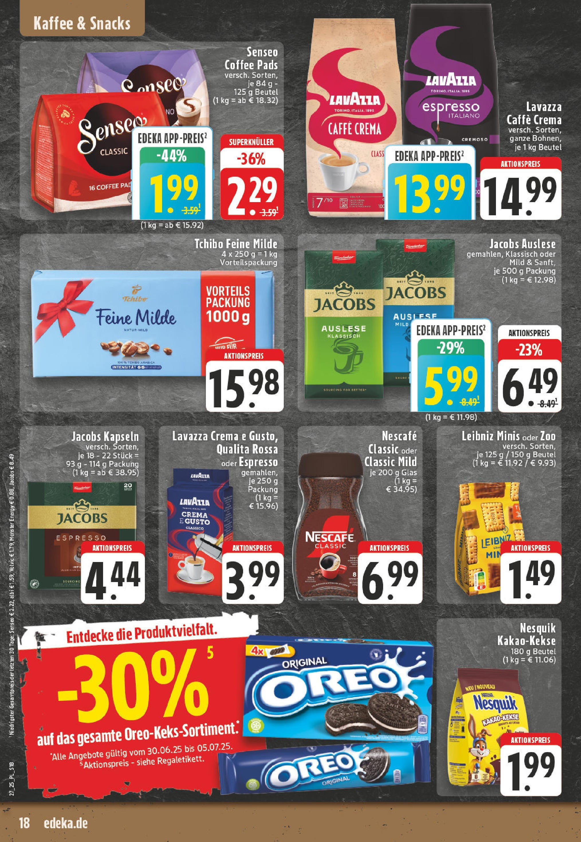 Edeka prospekt Eschweiler-Dürwiß	 (ab 29.06.2025) » Angebote Online | Seite: 18 | Produkte: Nescafe, Nesquik, Nescafe classic, Volvic