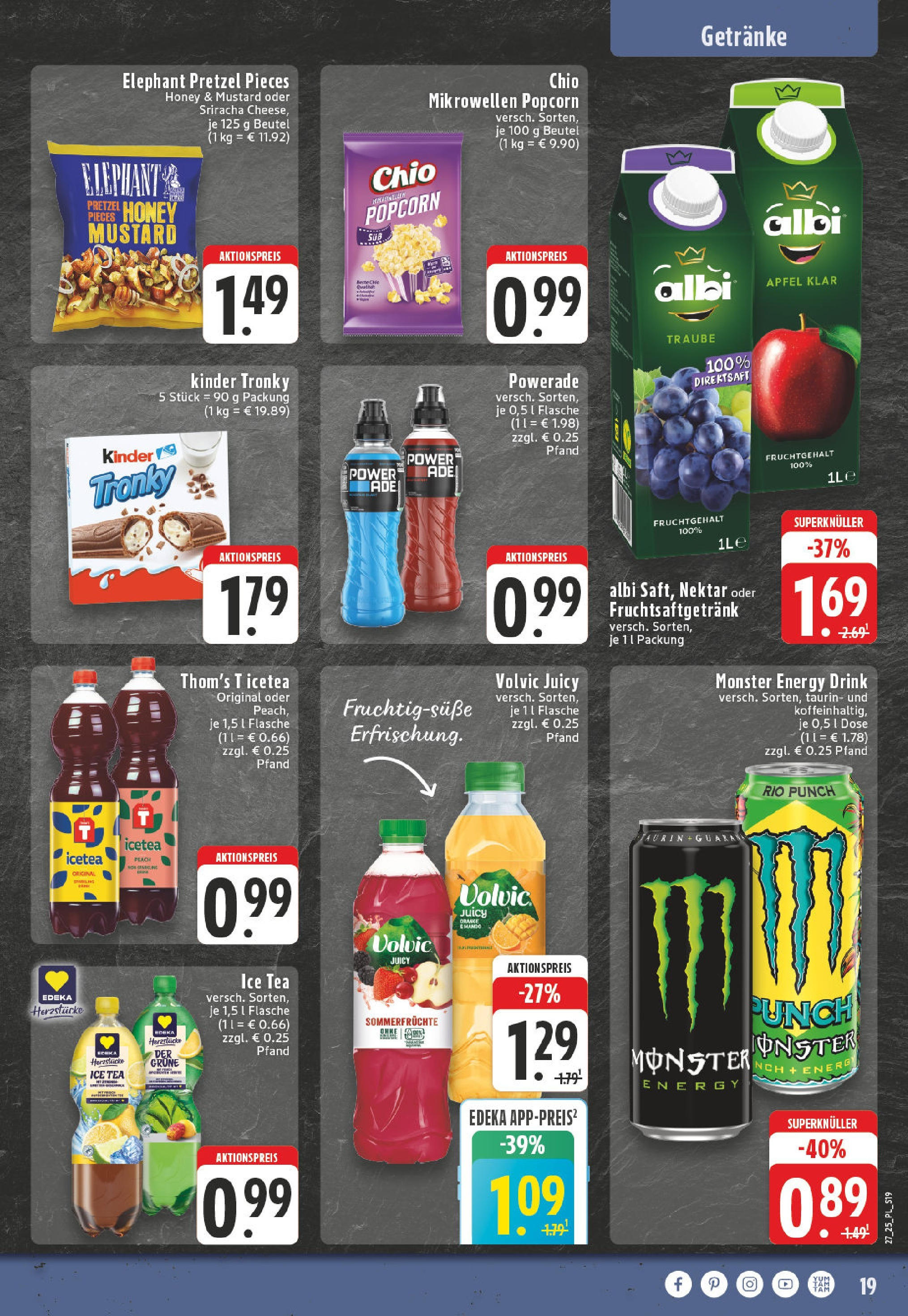 Edeka prospekt Eschweiler-Dürwiß	 (ab 29.06.2025) » Angebote Online | Seite: 19 | Produkte: Energy, Äpfel, Powerade, Volvic
