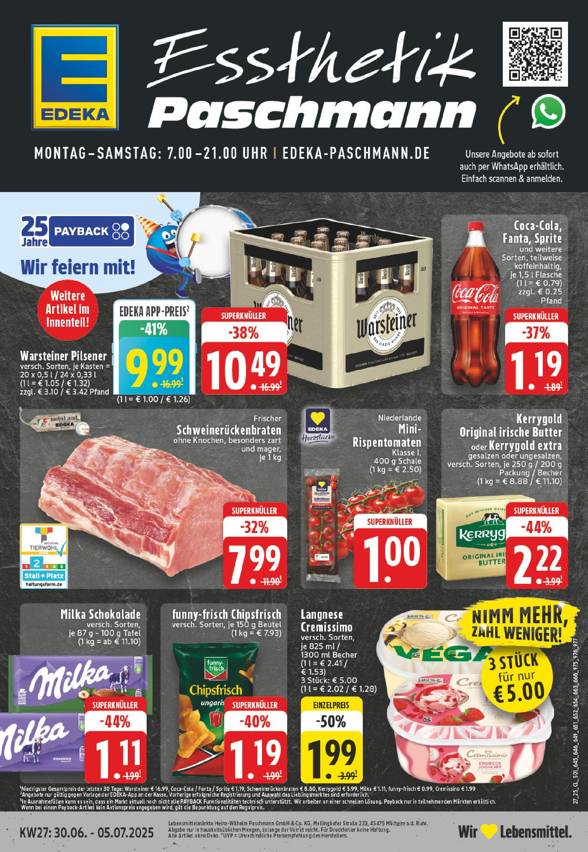 Edeka prospekt Mülheim / Ruhr	 (ab 29.06.2025) » Angebote Online | Seite: 1