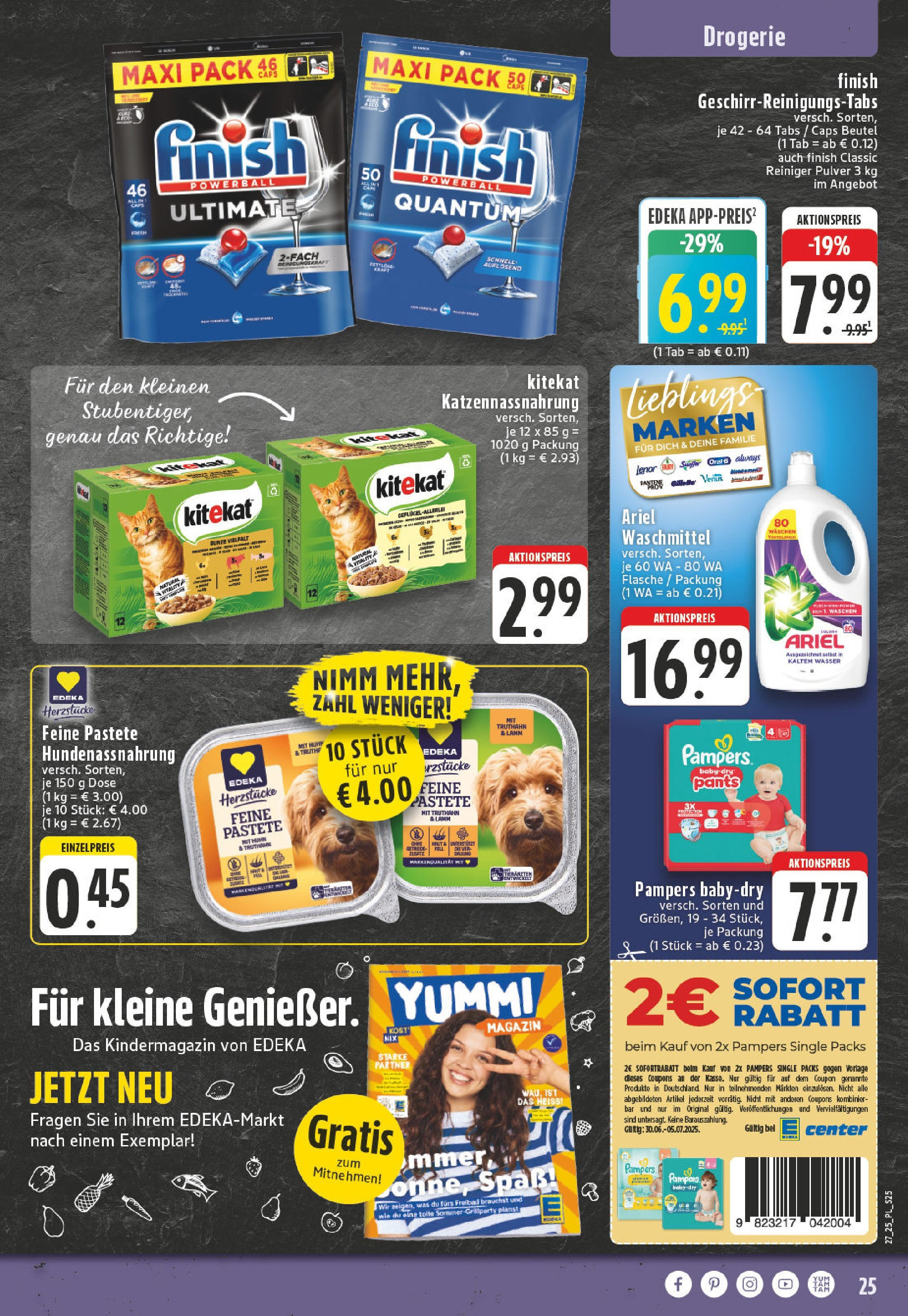Edeka prospekt Eschweiler-Dürwiß	 (ab 29.06.2025) » Angebote Online | Seite: 25 | Produkte: Lenor, Ariel, Pampers, Waschmittel