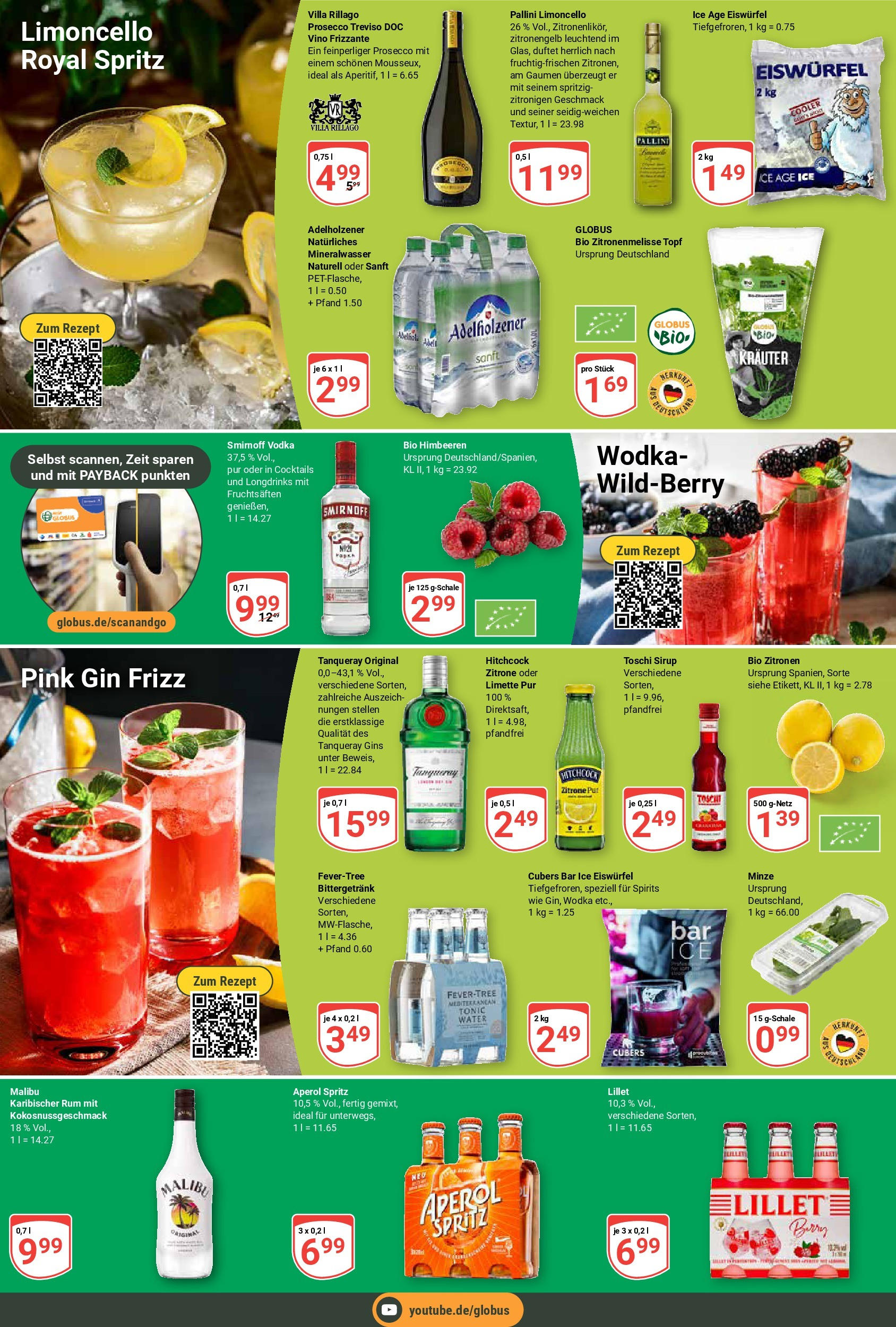 Globus prospekt Bochum-Riemke	 (ab 29.06.2025) » Angebote online | Seite: 20 | Produkte: Mineralwasser, Limette, Vodka, Wodka