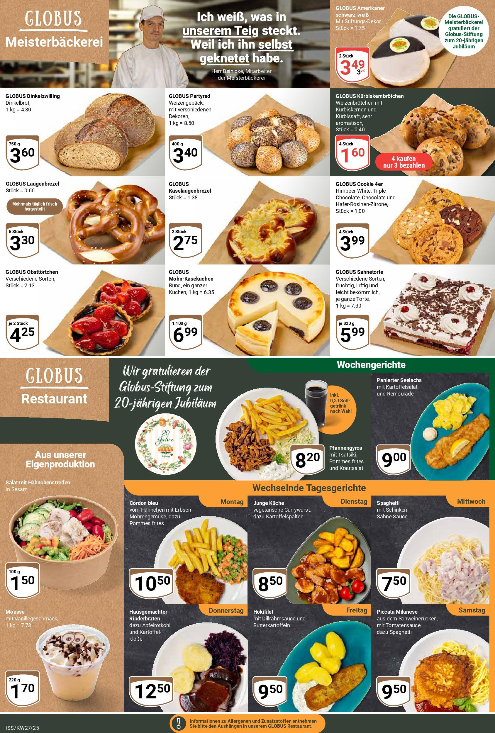 Globus prospekt Isserstedt	 (ab 29.06.2025) » Angebote online | Seite: 10 | Produkte: Pommes frites, Kuchen, Salat, Erbsen
