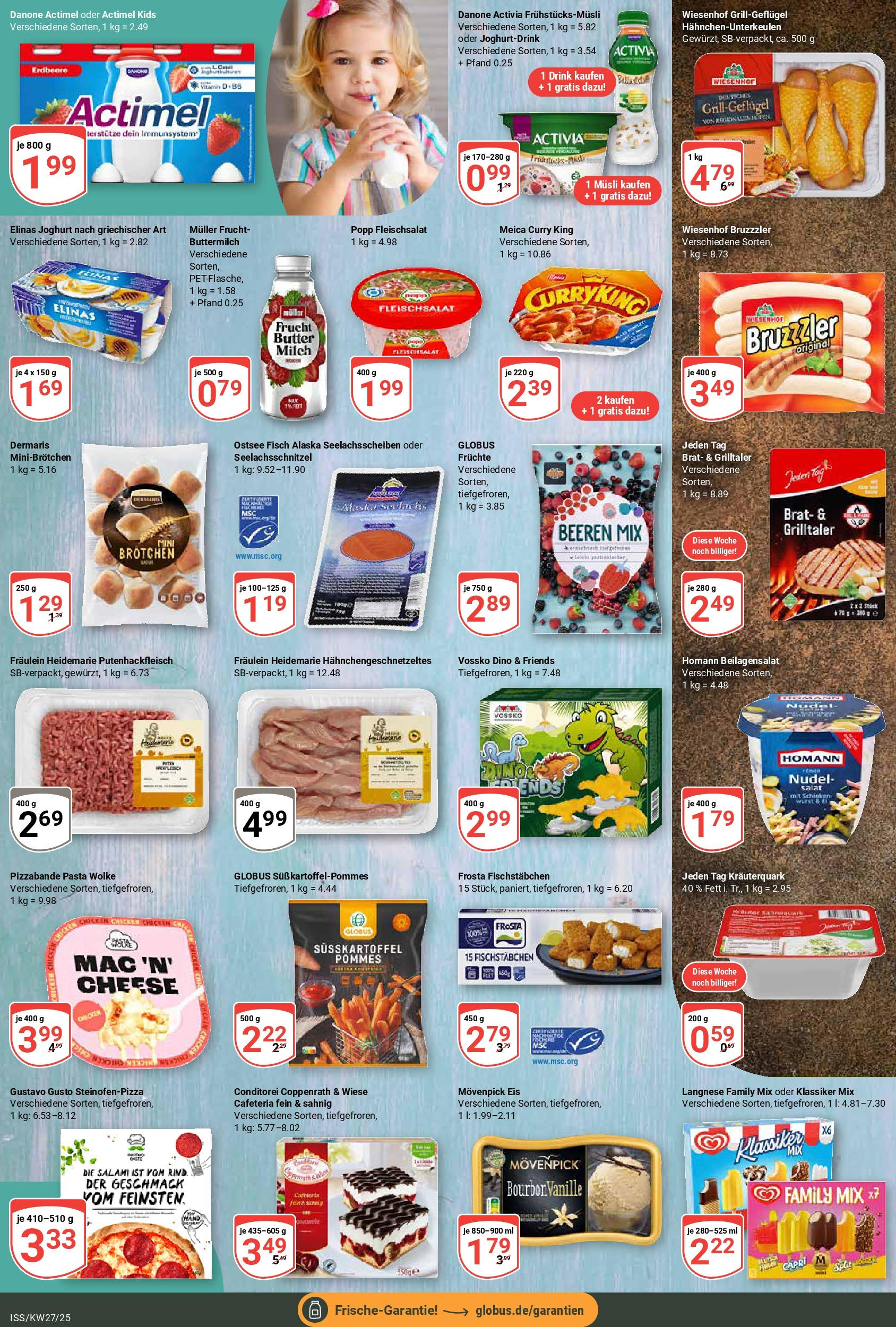 Globus prospekt Isserstedt	 (ab 29.06.2025) » Angebote online | Seite: 13 | Produkte: Musli, Actimel, Joghurt, Pasta