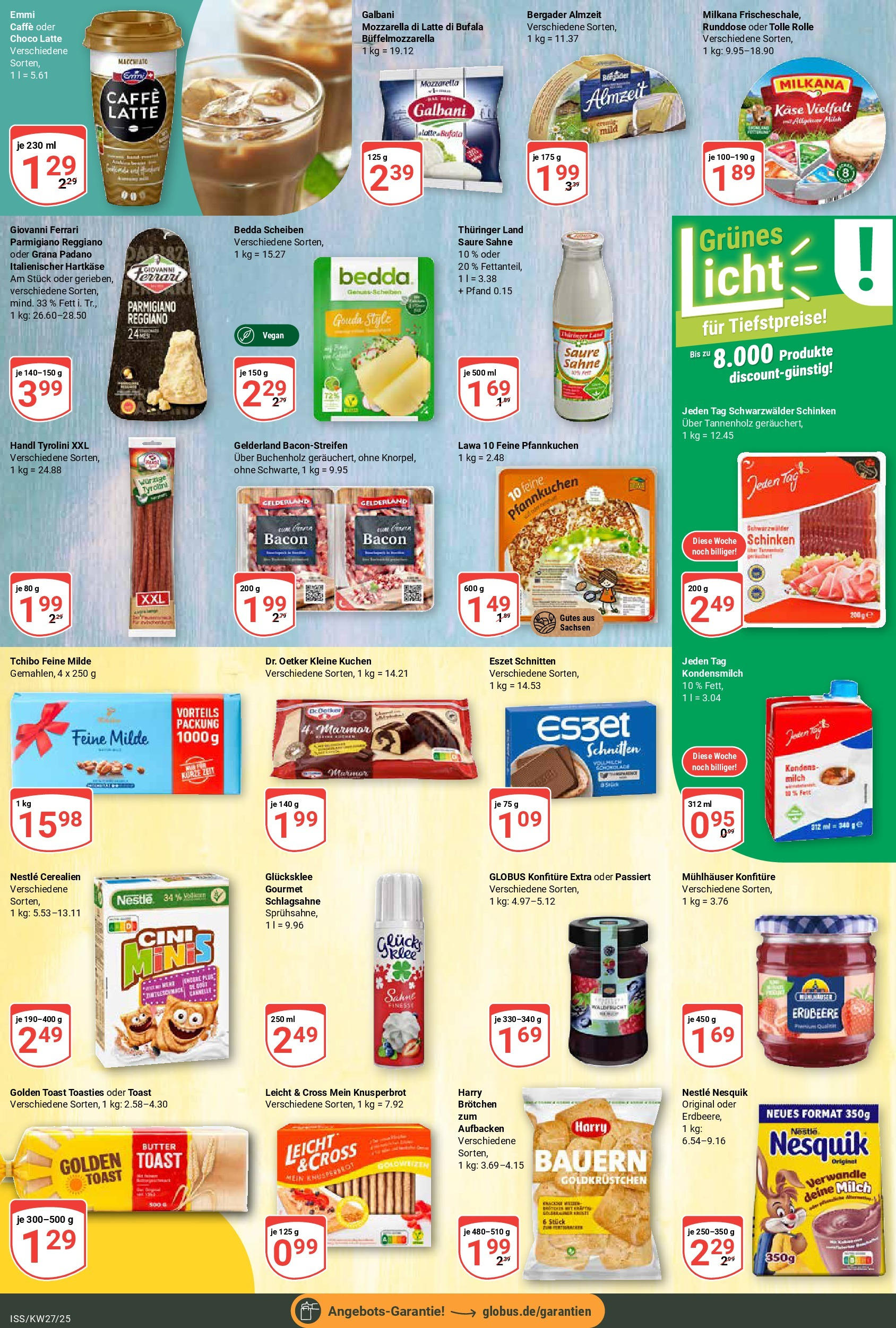 Globus prospekt Isserstedt	 (ab 29.06.2025) » Angebote online | Seite: 14 | Produkte: Butter, Käse, Milkana, Pfannkuchen