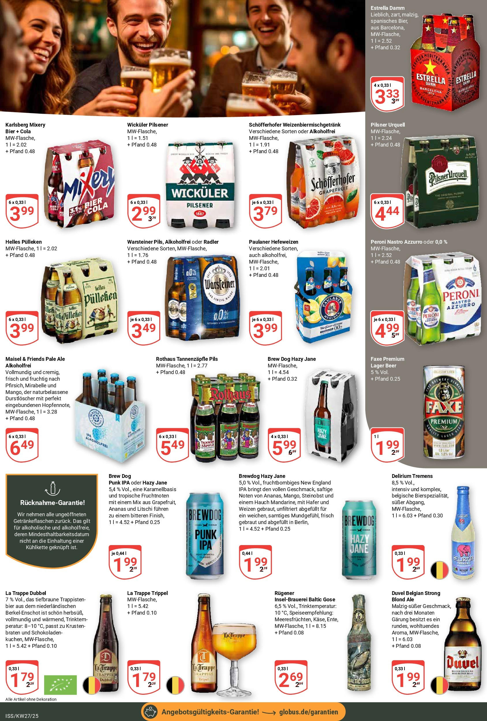 Globus prospekt Isserstedt	 (ab 29.06.2025) » Angebote online | Seite: 20 | Produkte: Durstloscher, Ananas, Warsteiner, Paulaner