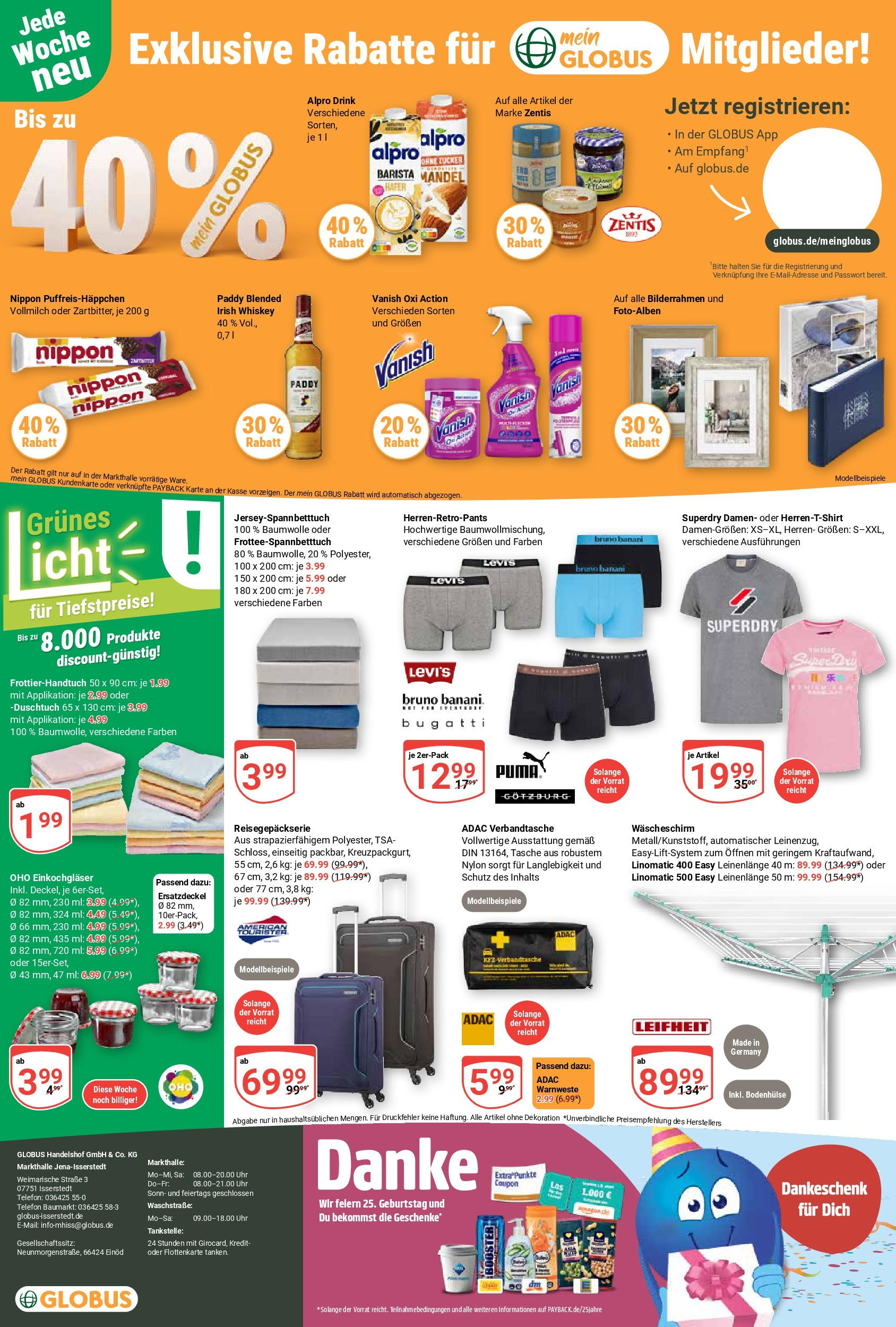 Globus prospekt Isserstedt	 (ab 29.06.2025) » Angebote online | Seite: 27 | Produkte: Tasche, Alpro, Telefon, Uhr