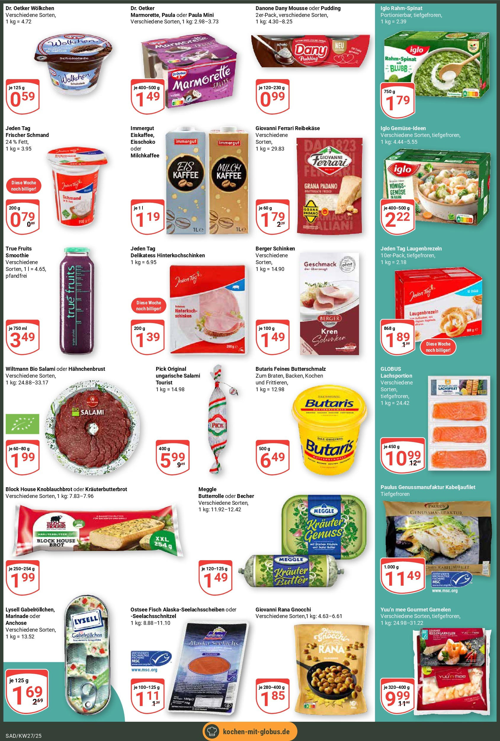 Globus prospekt Schwandorf	 (ab 29.06.2025) » Angebote online | Seite: 2 | Produkte: Butterschmalz, Milch, Pudding, Reibekase