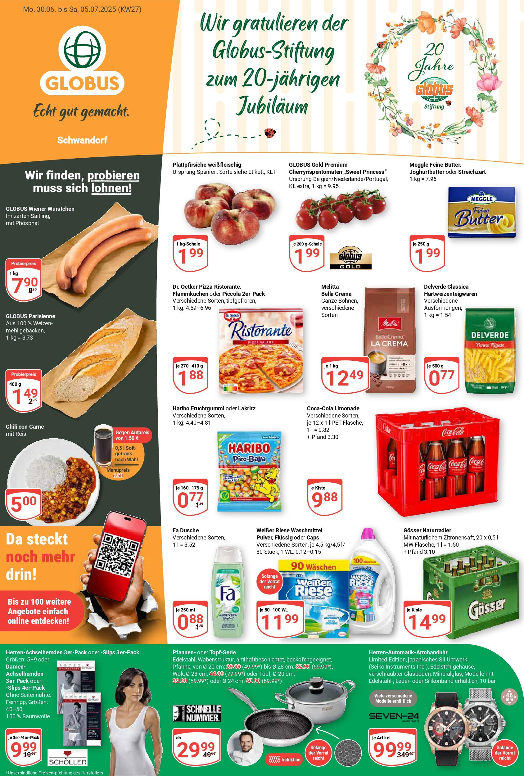 Globus prospekt Schwandorf	 (ab 29.06.2025) » Angebote online | Seite: 3 | Produkte: Mehl, Cola, Chili, Reis