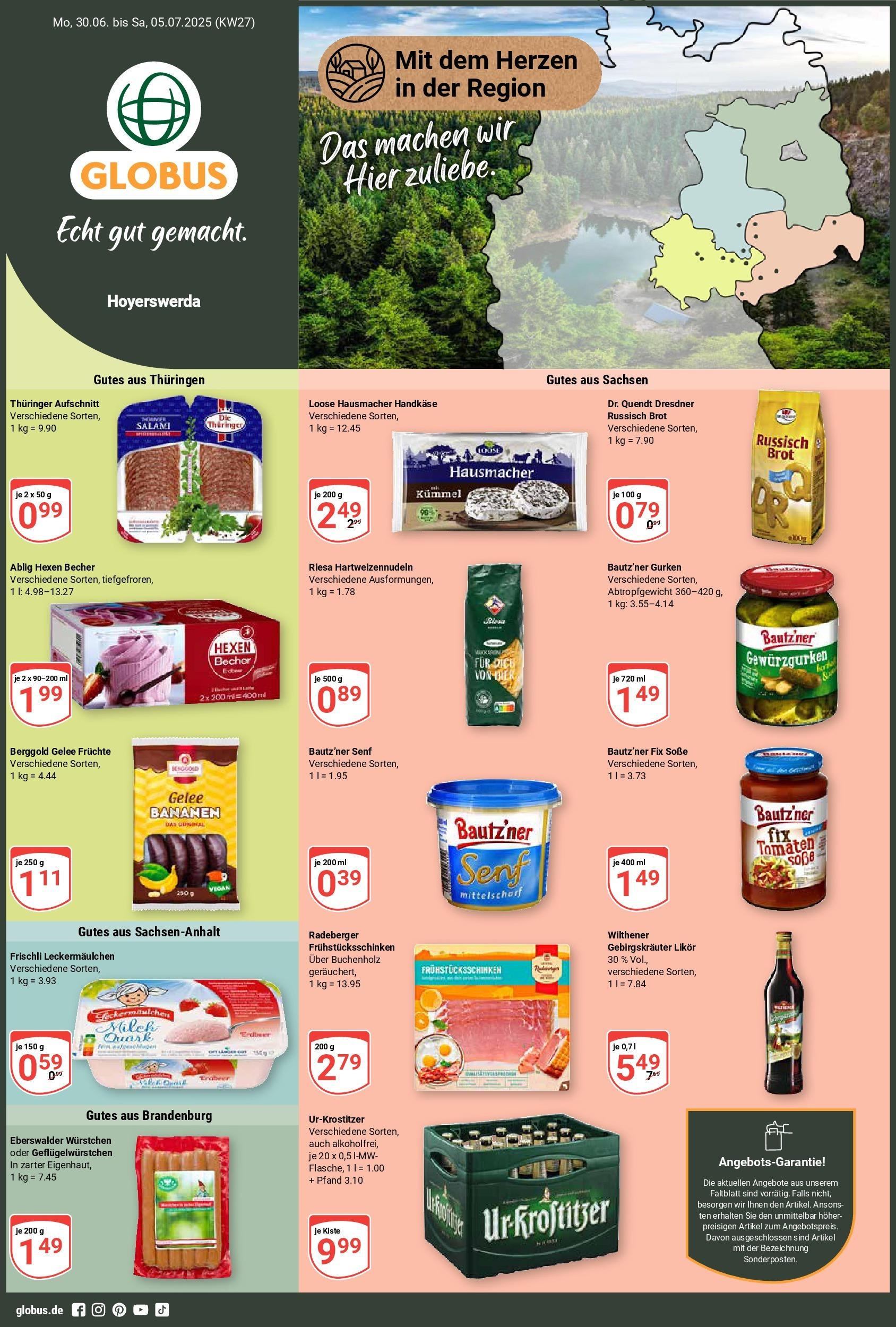 Globus Prospekt ab Montag 29.06.2025 > Prospekt Hoyerswerda Vorschau von dem Prospekt des Geschäftes Globus, gültig ab dem 29.06.2025