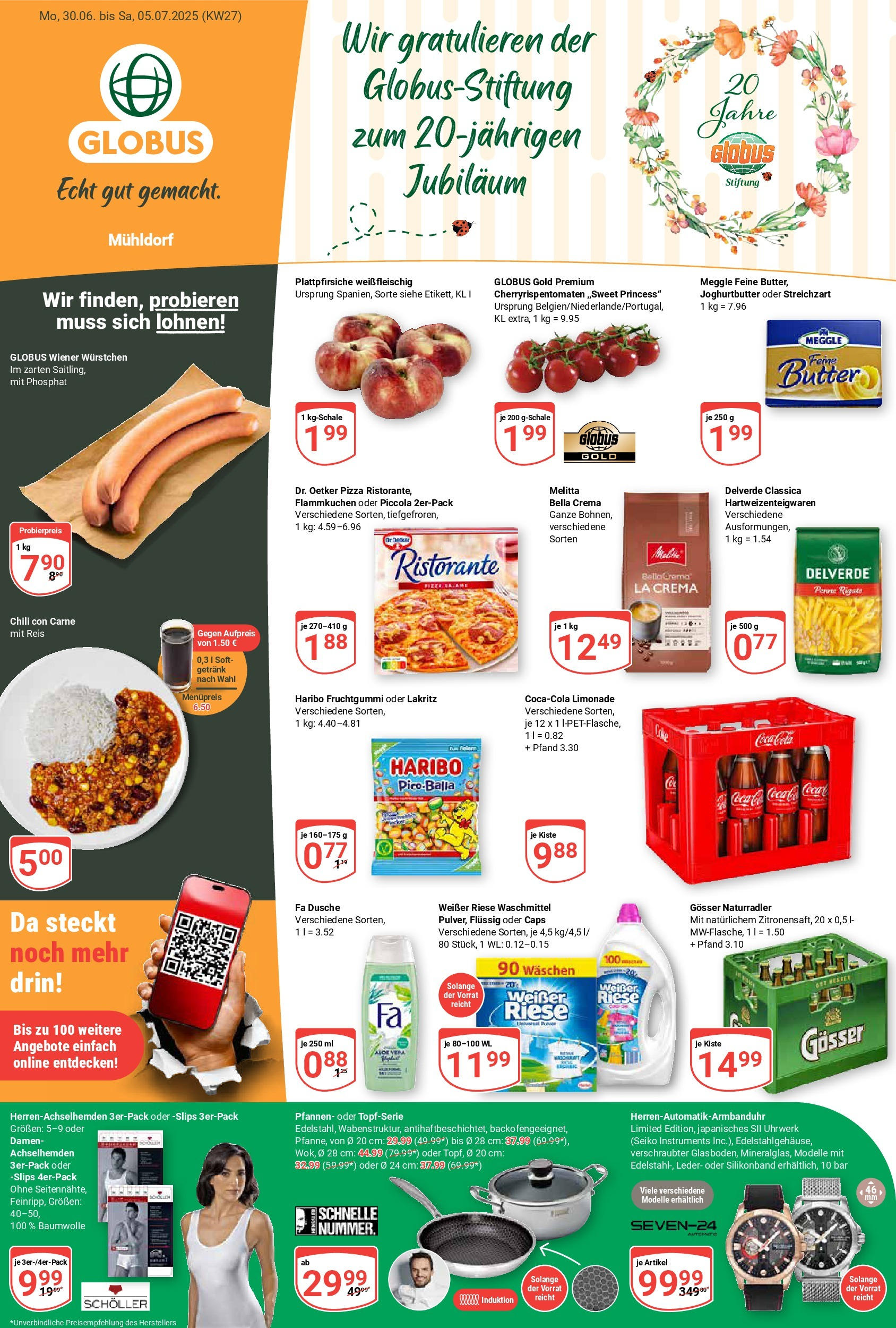 Globus prospekt Mühldorf	 (ab 29.06.2025) » Angebote online | Seite: 3 | Produkte: Ristorante, Melitta, Wiener wurstchen, Coca cola
