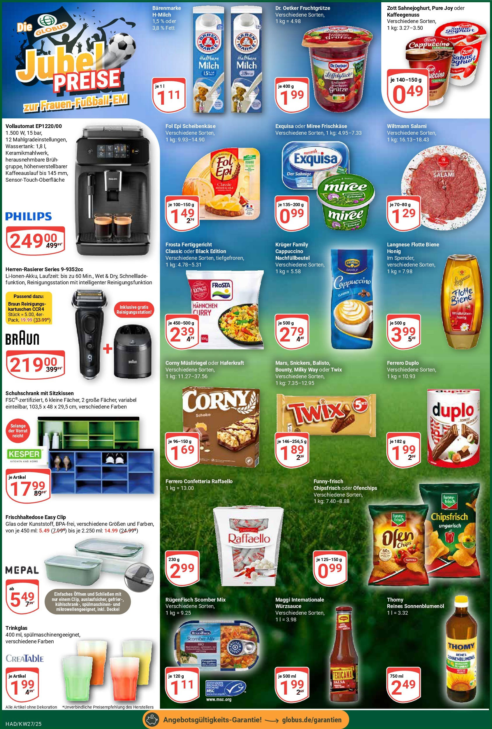 Globus prospekt Halle (saale)	 (ab 29.06.2025) » Angebote online | Seite: 6 | Produkte: Philips, Raffaello, Twix, Exquisa